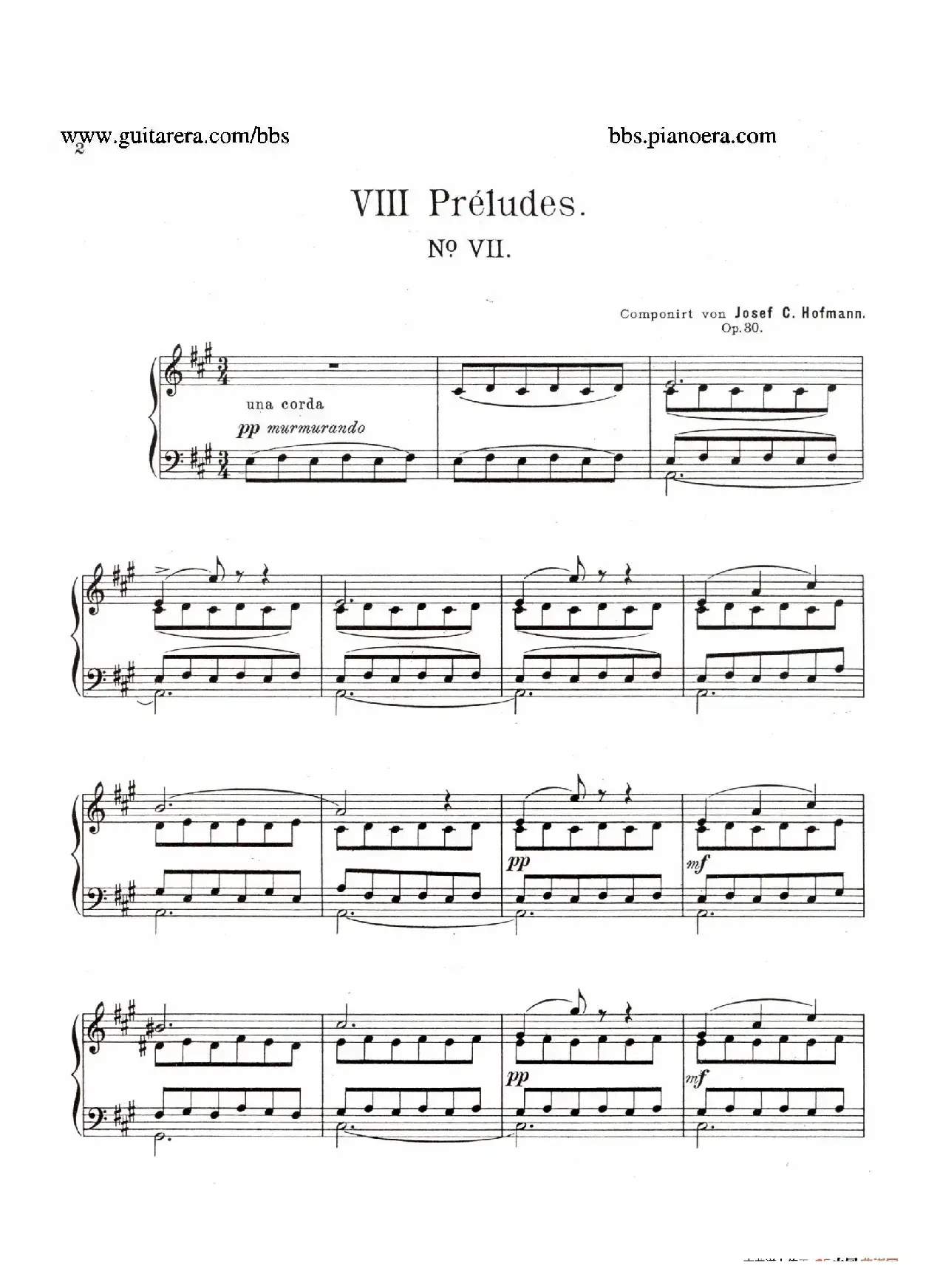 Eight Preludes Op.30（8首前奏曲 7. A大调）