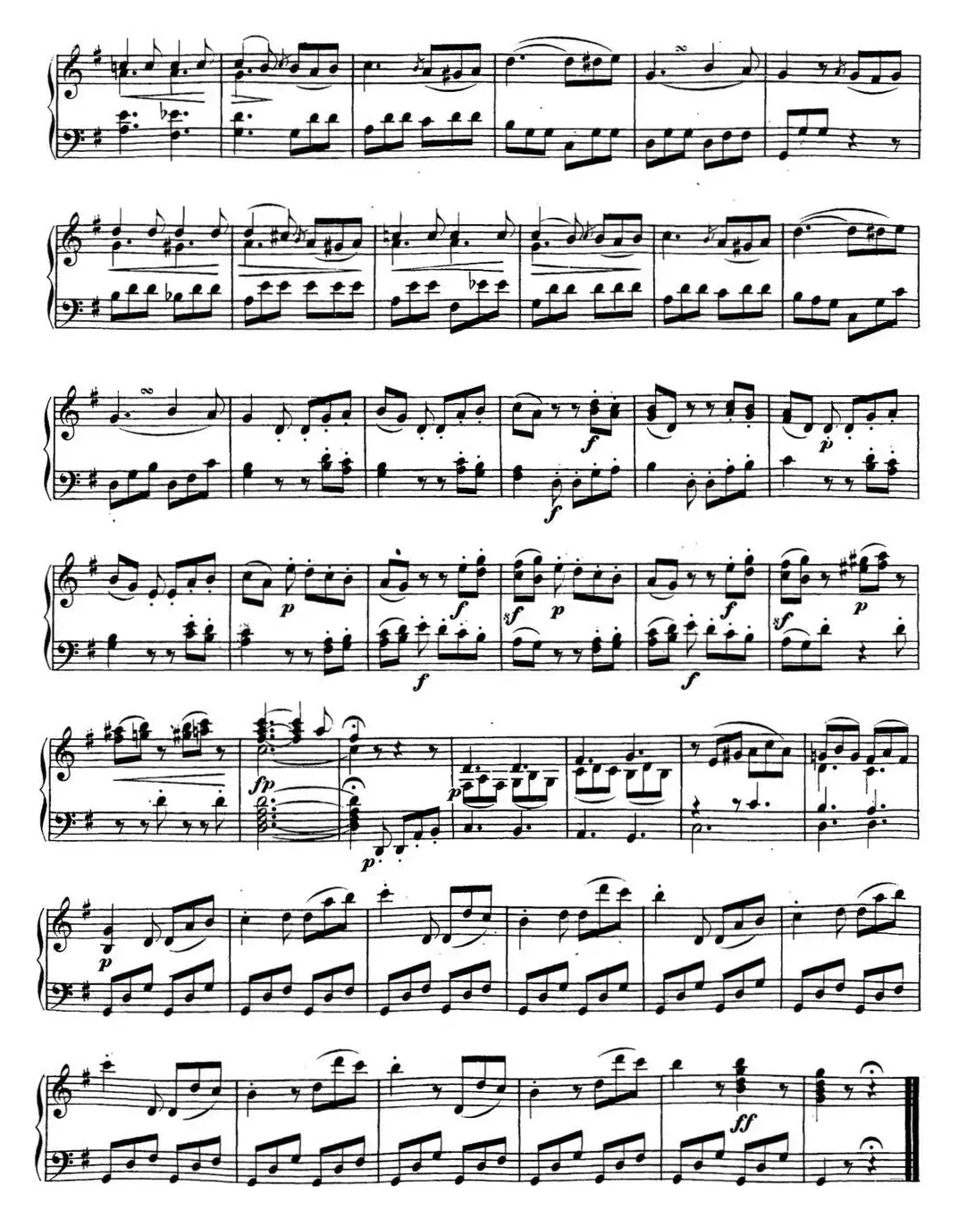 贝多芬钢琴奏鸣曲19 g小调 Op.49 No.1 G minor