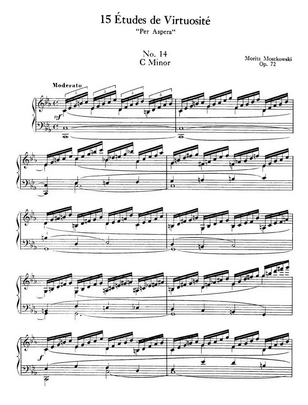 15 Etudes de Virtuosité Op.72 No.14（十五首钢琴练习曲之十四）