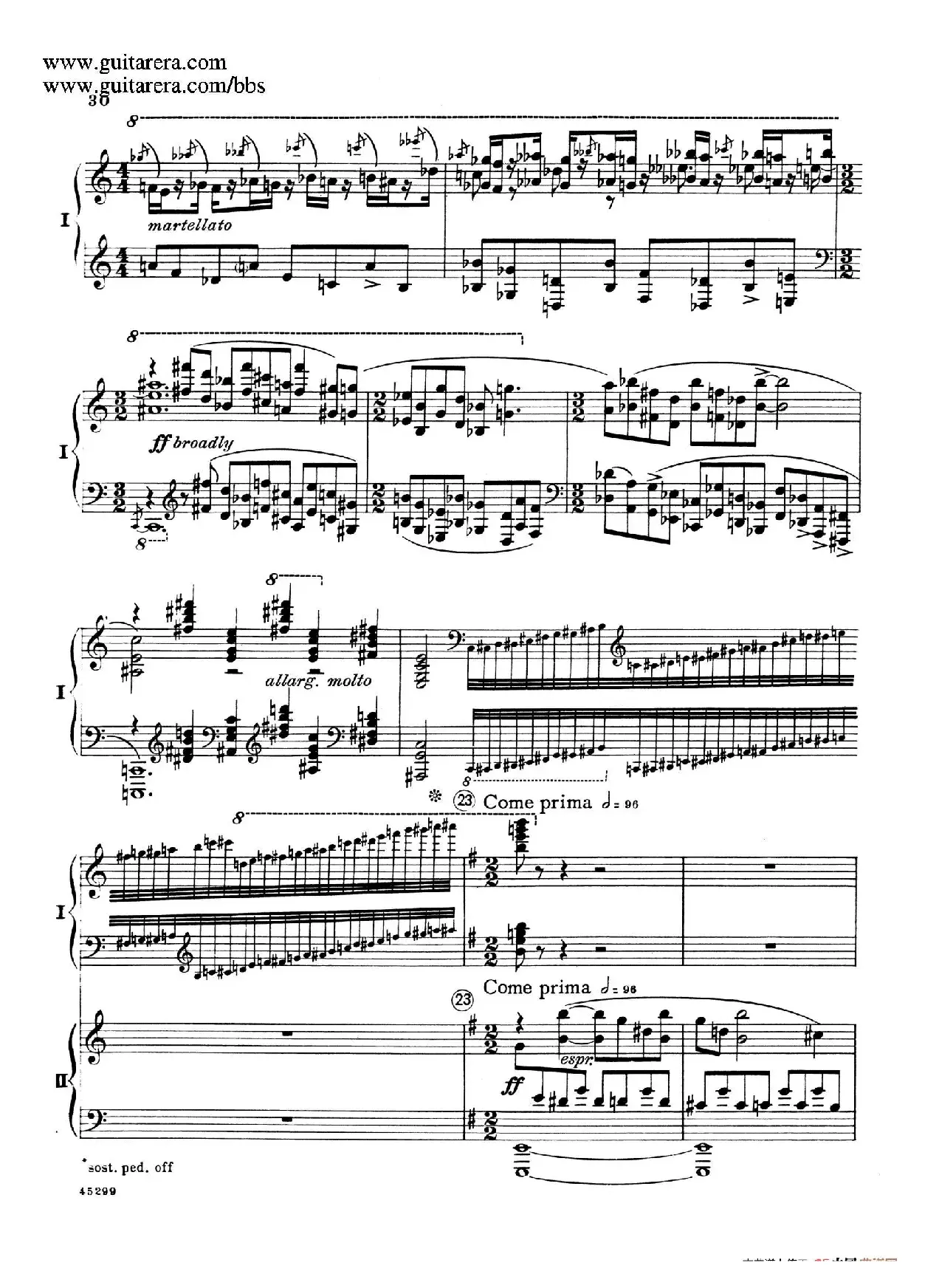 Piano Concerto Op.38（钢琴协奏曲·双钢琴·第一乐章）