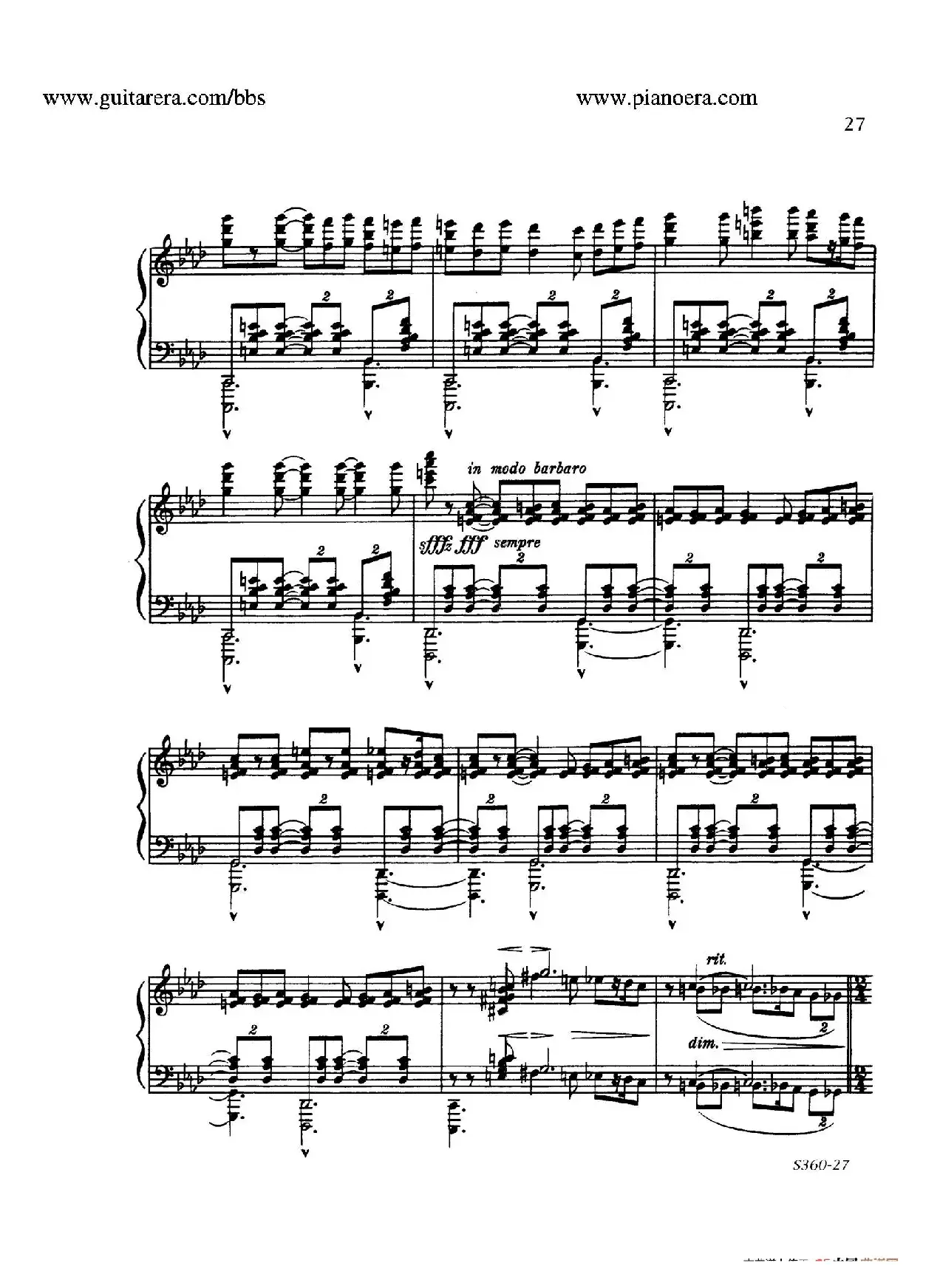 Fourth Piano Sonata S.360（第四钢琴奏鸣曲）