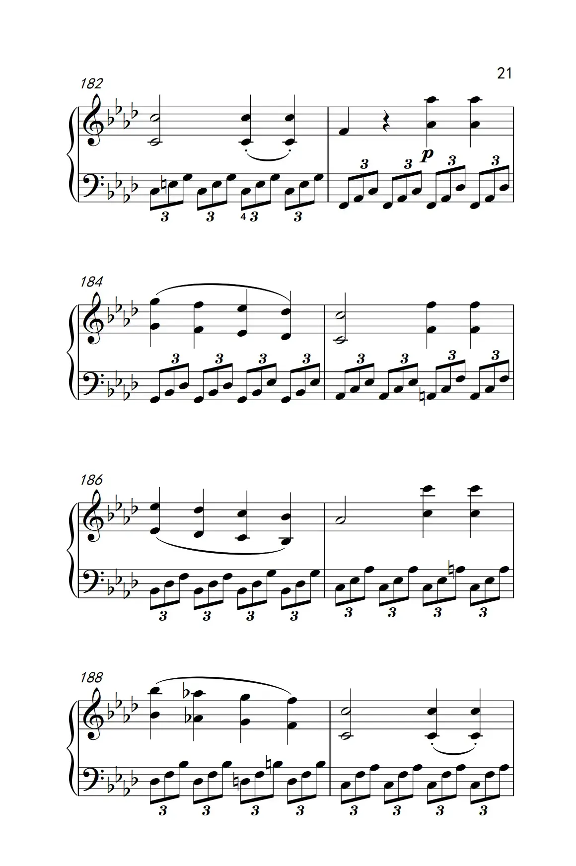 奏鸣曲 Opus 2 Nr.1 第四乐章（贝多芬奏鸣曲集 1）