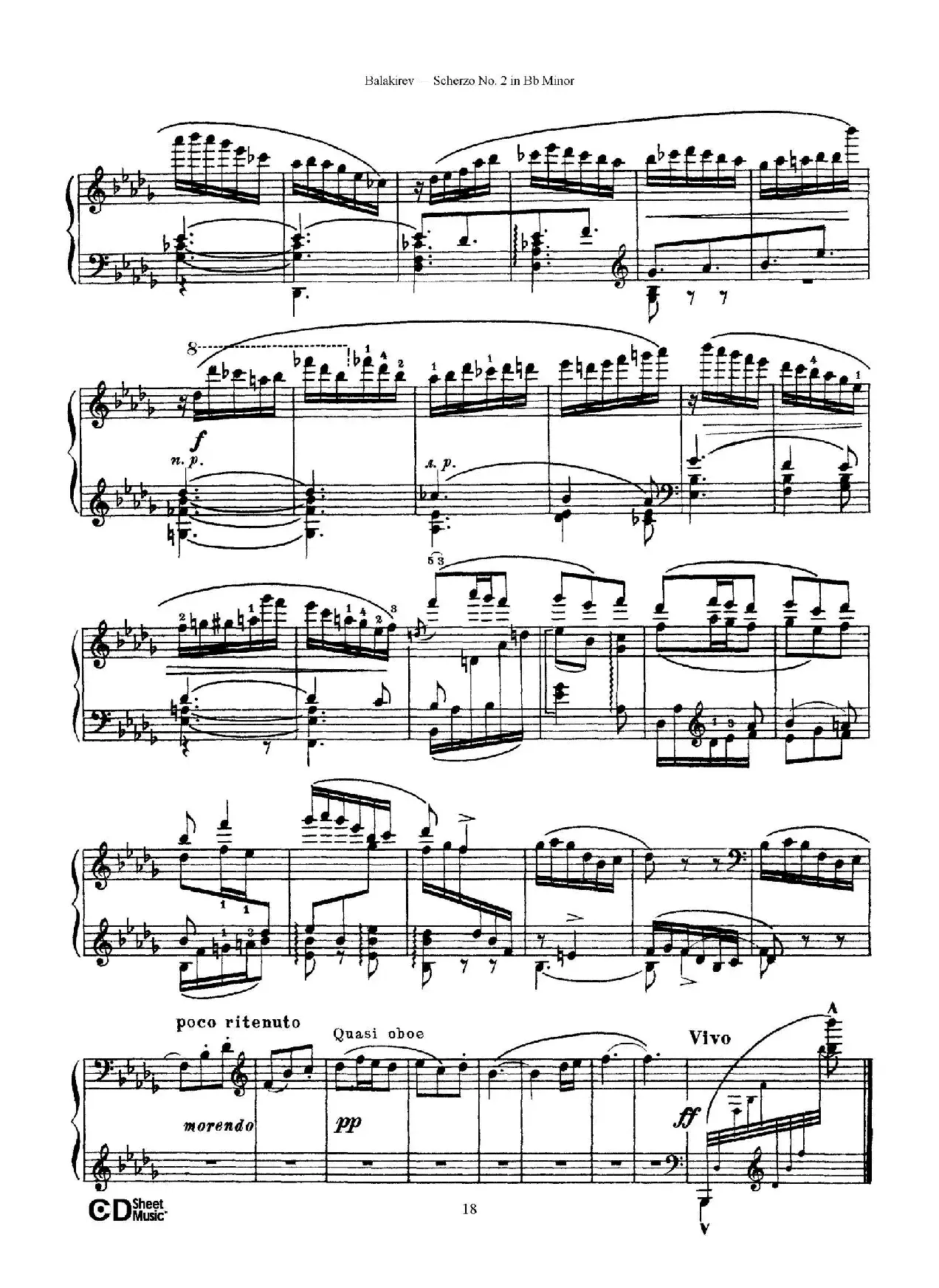 Scherzo No.2 in B-flat Minor（降b小调第二谐谑曲）