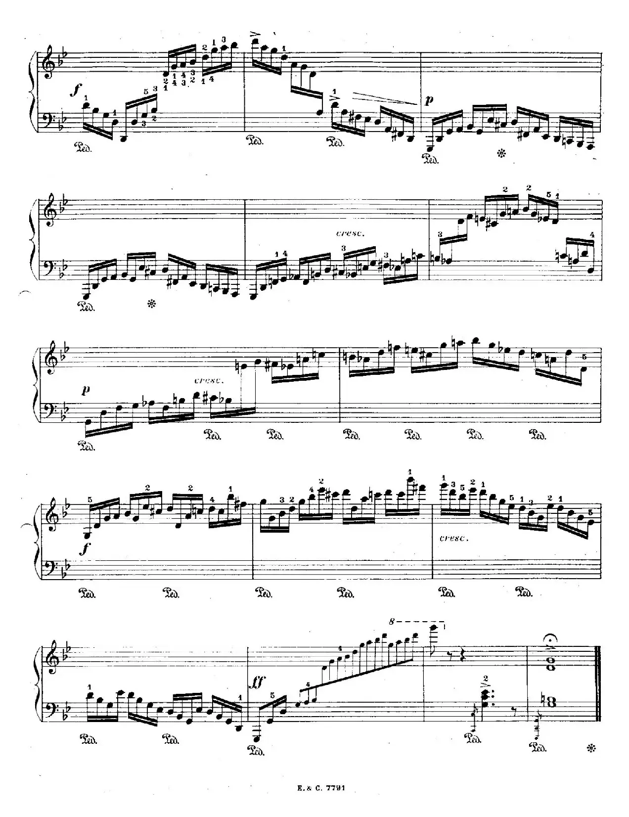 12 Etudes For The Left Hand Op.92 No.8（12首为左手而作的钢琴练习曲）