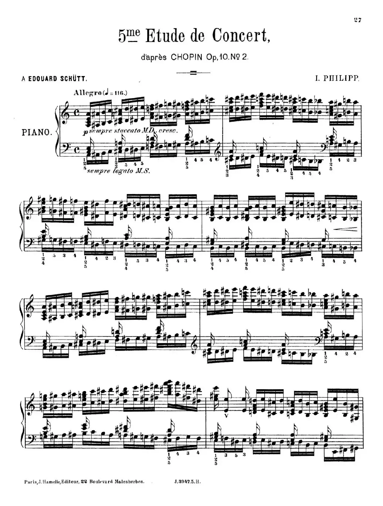 6 Etudes de Concert（6首音乐会练习曲·5）