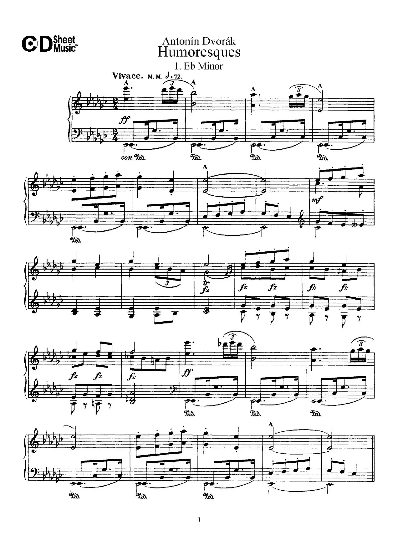 8 Humoresques Op.101（8首幽默曲·1）