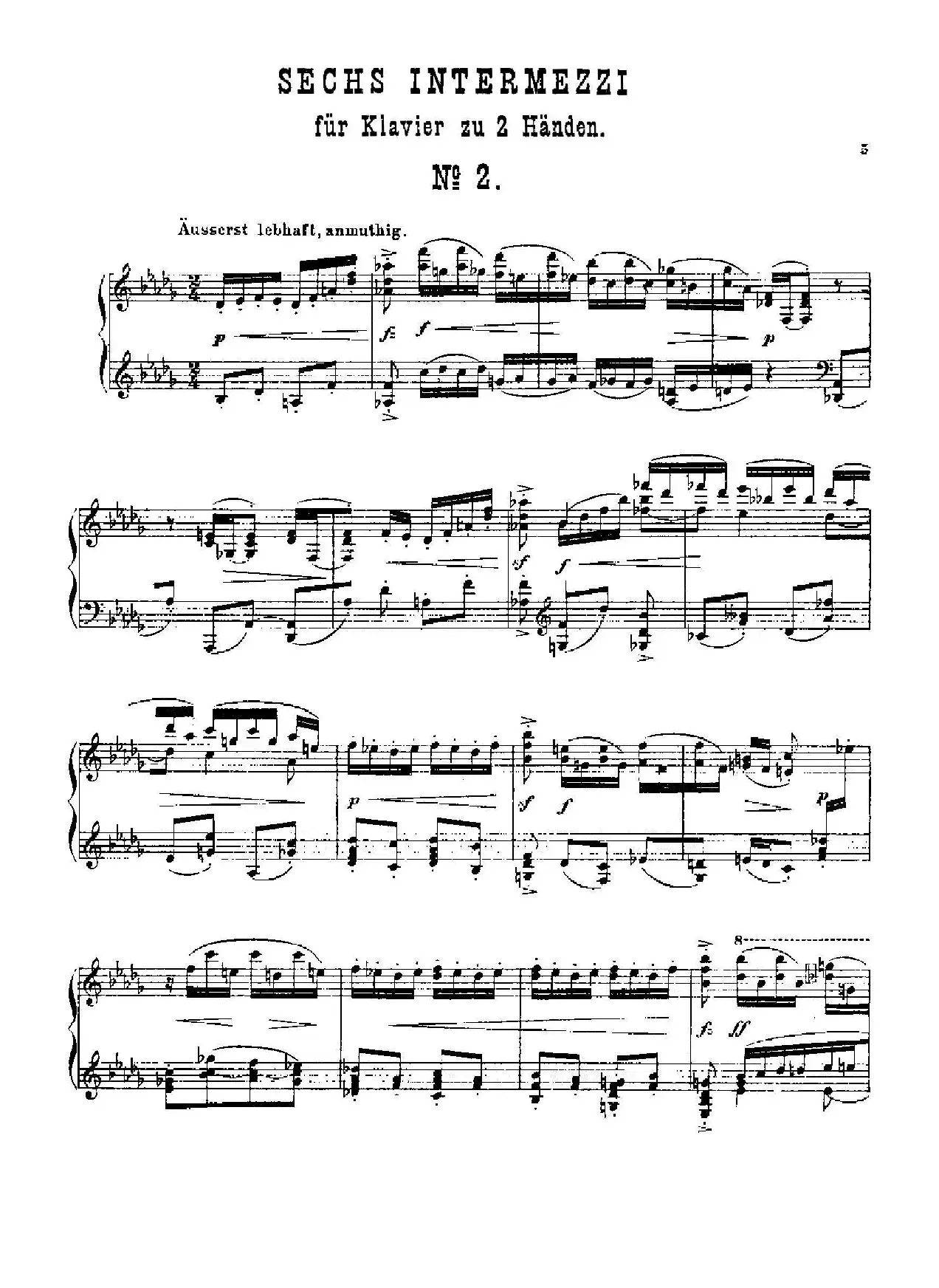 Six Intermezzi Op.45（6首间奏曲·2）