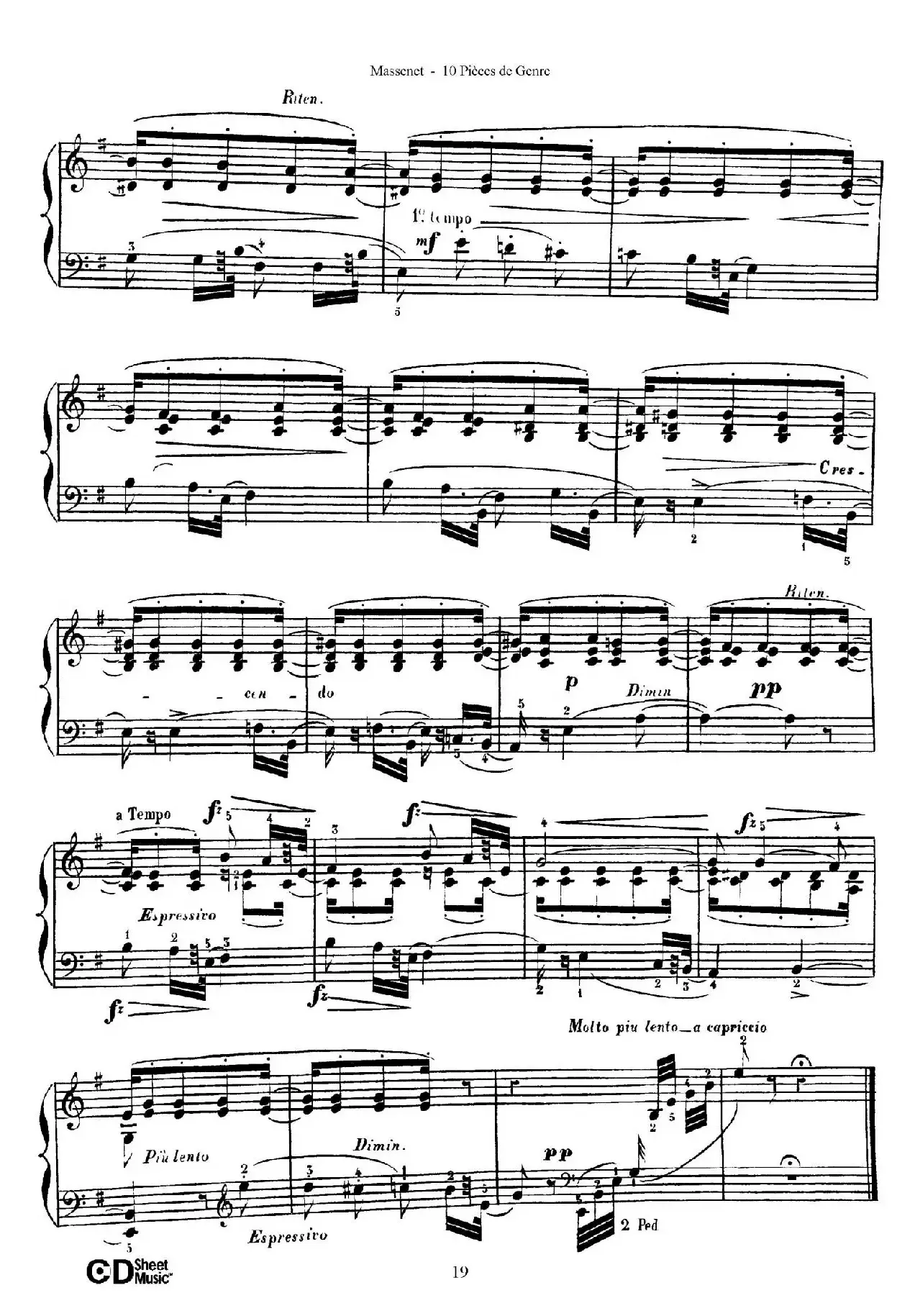 Dix Pièces de Genre Op.10（10首个性小品·Ⅴ）