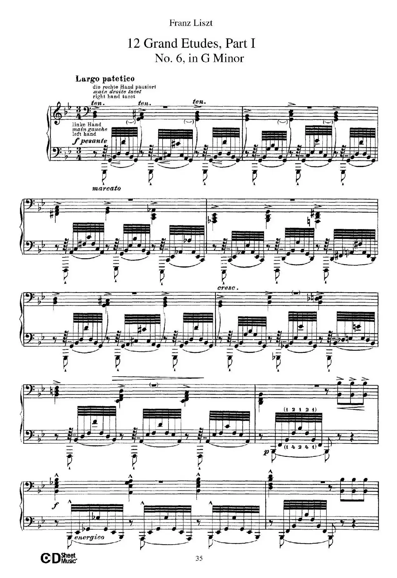 12 Grand Etudes S.137（12首华丽的练习曲·6）