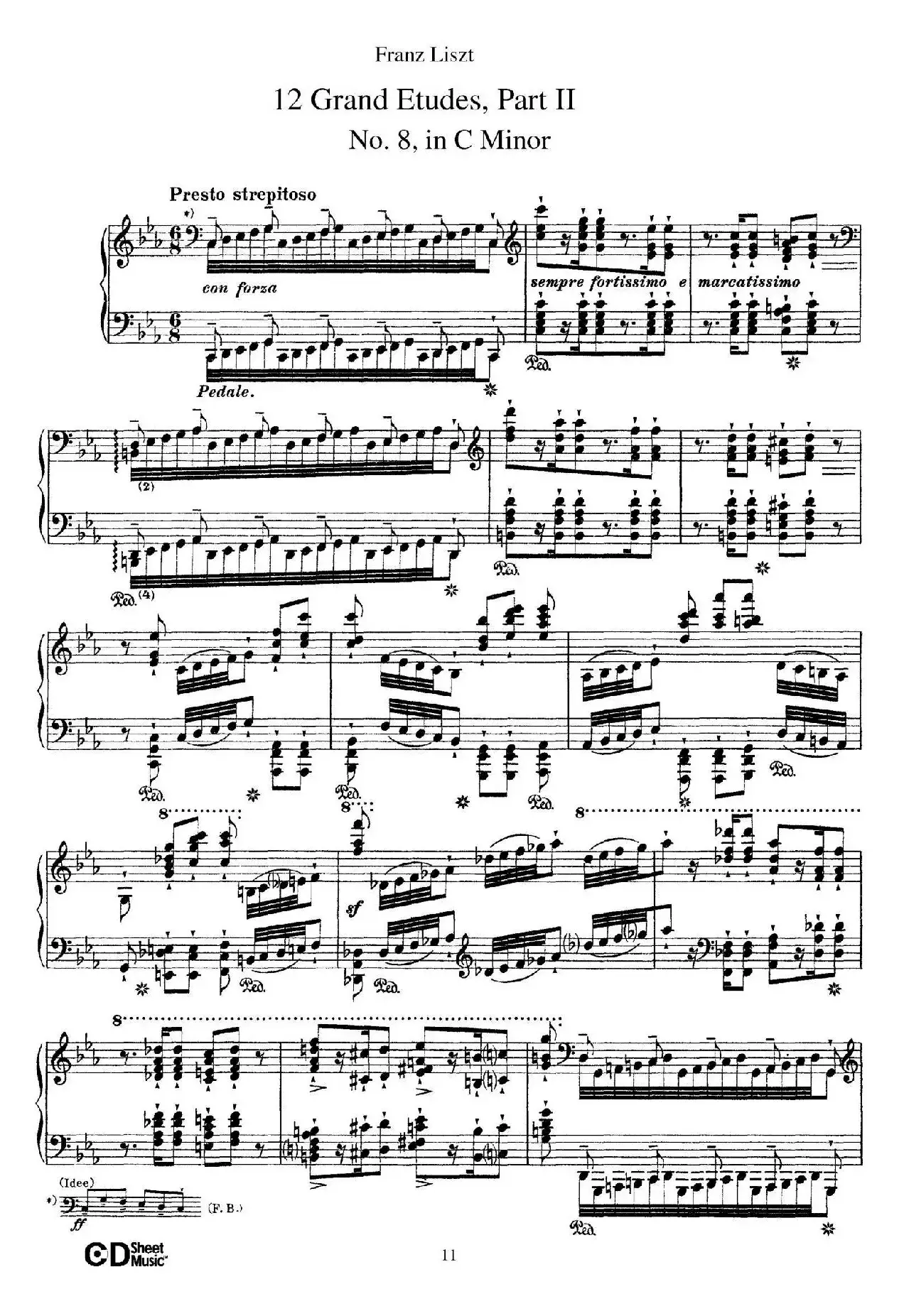 12 Grand Etudes S.137（12首华丽的练习曲·8）