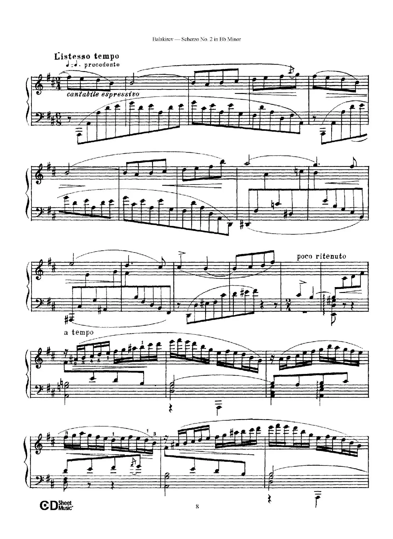 Scherzo No.2 in B-flat Minor（降b小调第二谐谑曲）