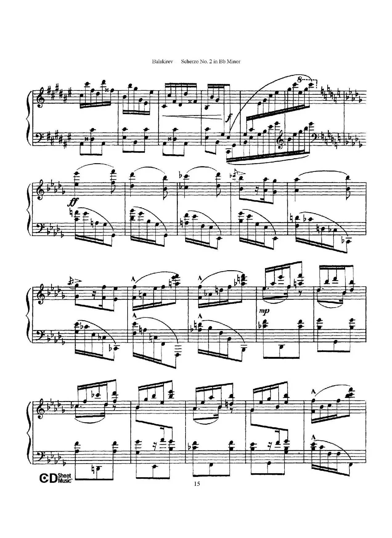 Scherzo No.2 in B-flat Minor（降b小调第二谐谑曲）