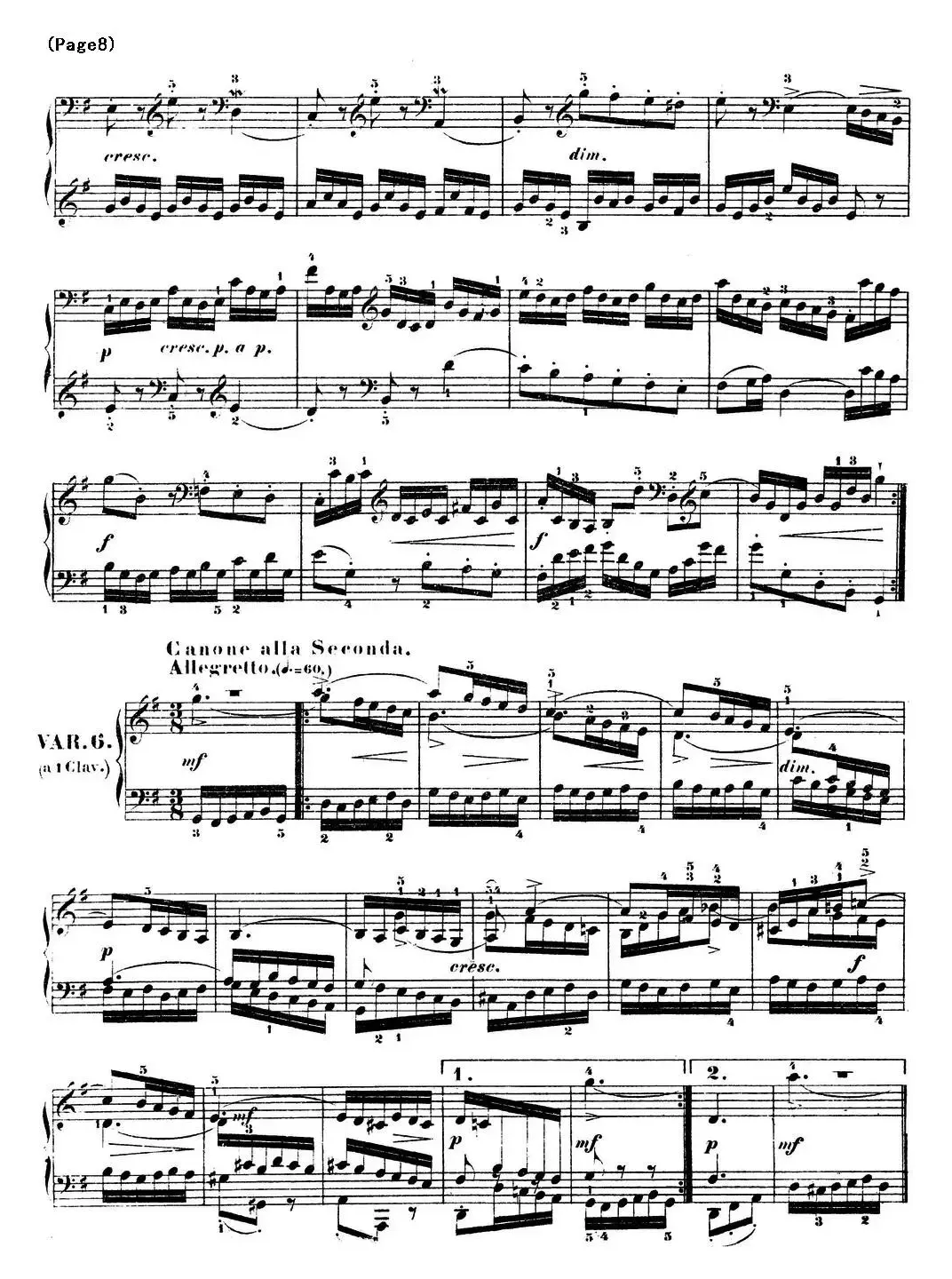 哥德堡变奏曲 巴赫 Goldberg Variationen BWV988