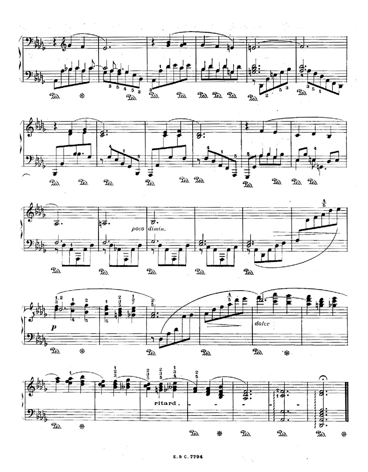 12 Etudes For The Left Hand Op.92 No.11（12首为左手而作的钢琴练习曲）