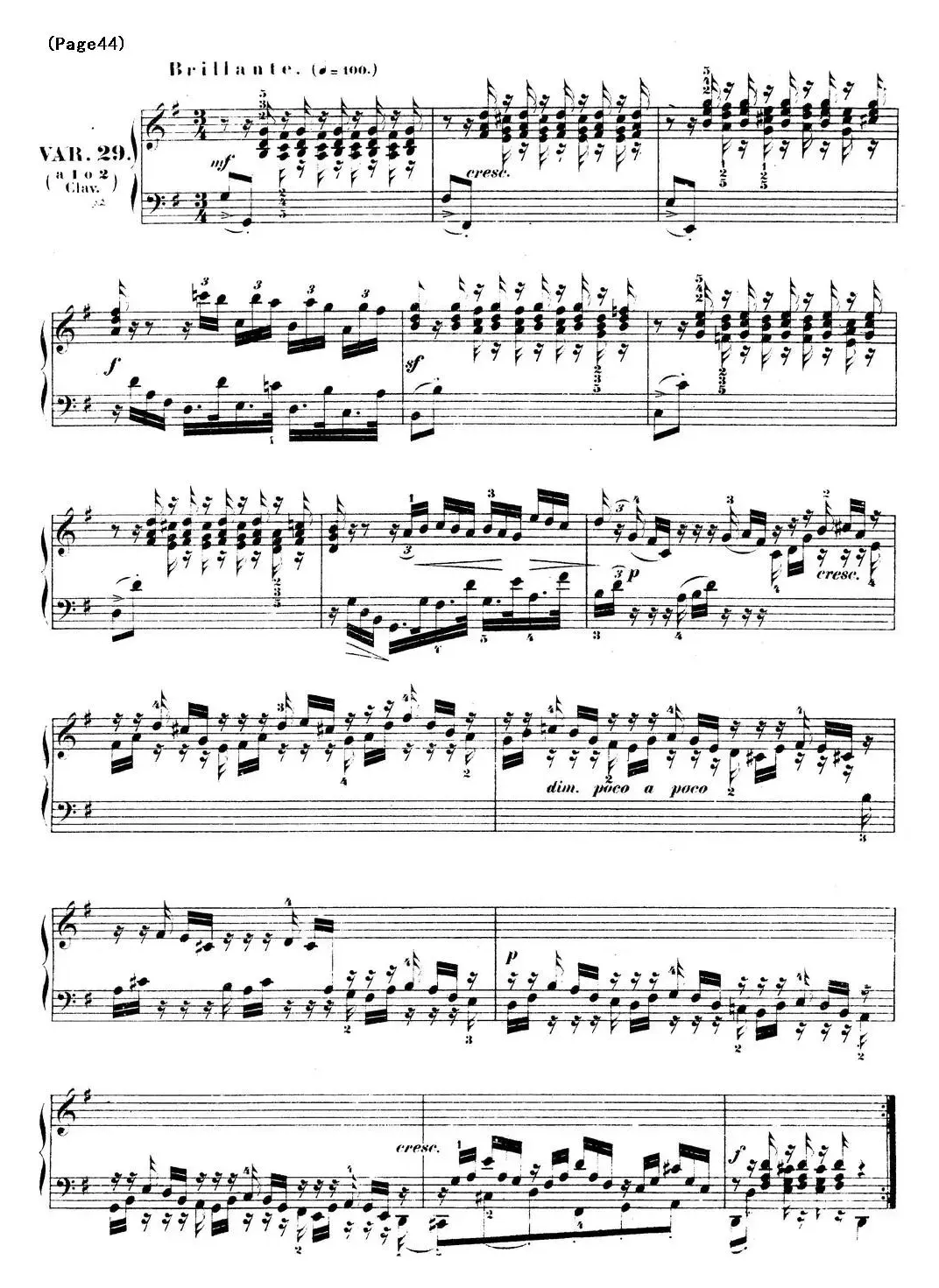 哥德堡变奏曲 巴赫 Goldberg Variationen BWV988