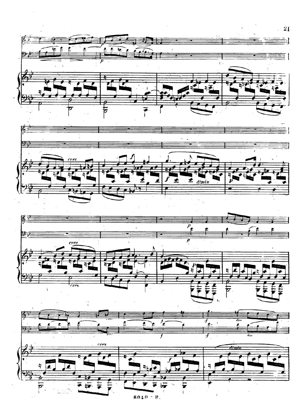 Piano Trio No.1 in d Minor Op.49（d小调第一钢琴三重奏·第二乐章）