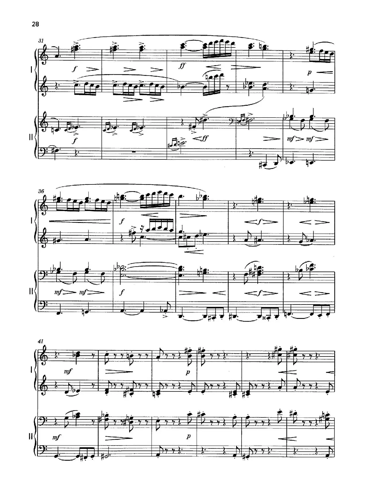 Vier Bagatellen Op.70（4首小品·Ⅳ·四手联弹）