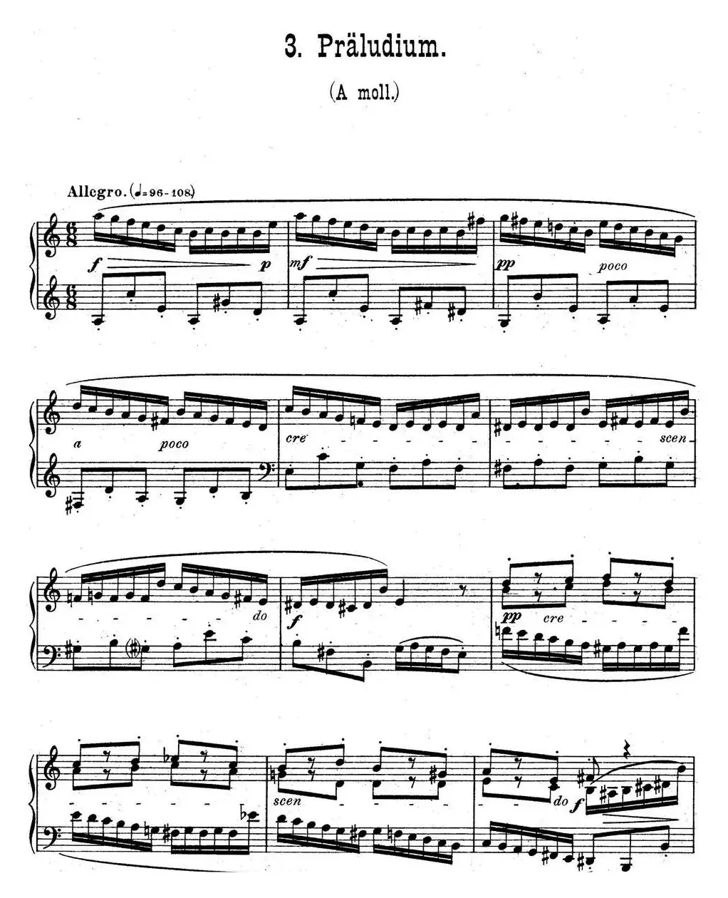 6 Preludes and Fugues Op.99（6首前奏曲与赋格·3）