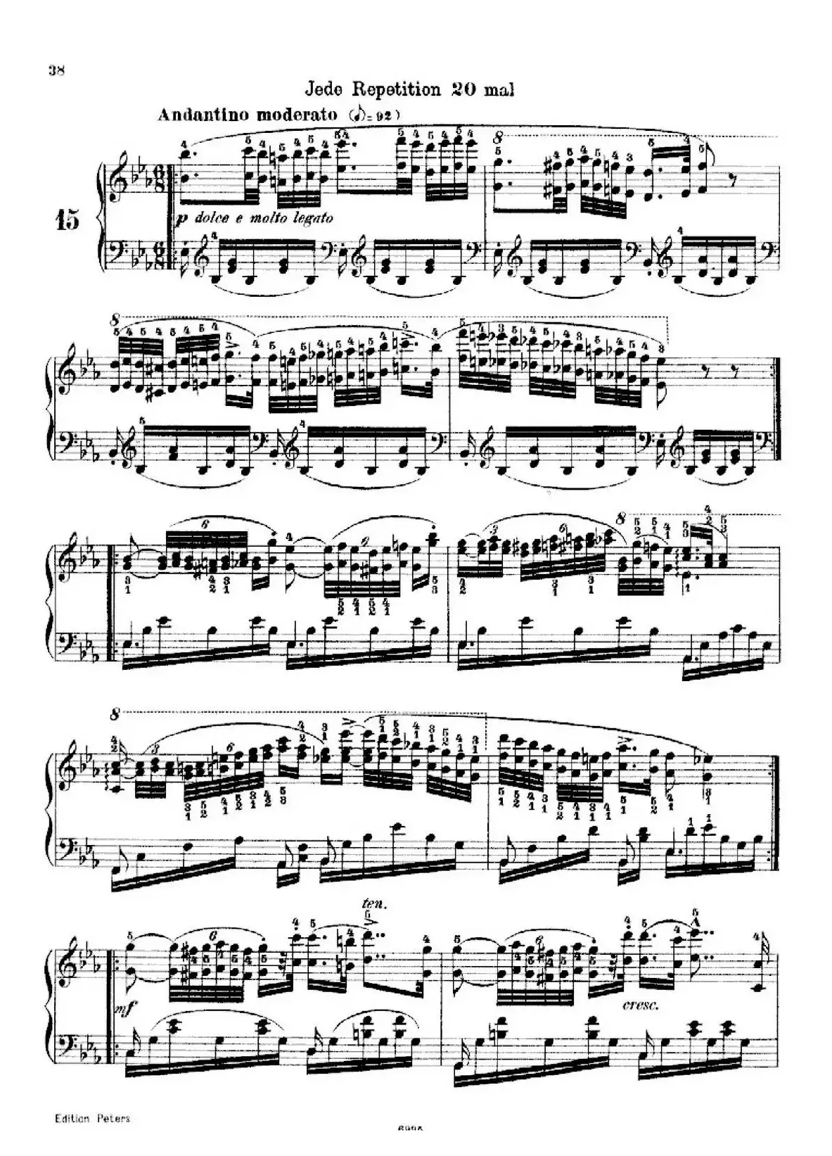 School of the Virtuoso Op.365（60首钢琴高级练习曲·15）