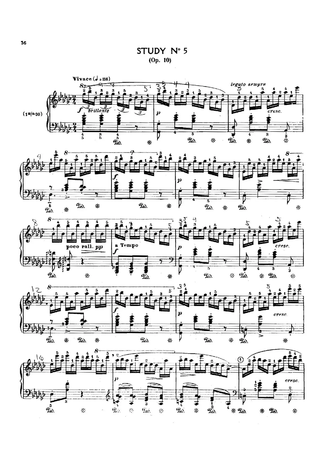 12 Etudes Op.10 柯尔托教学版（12首练习曲·5）