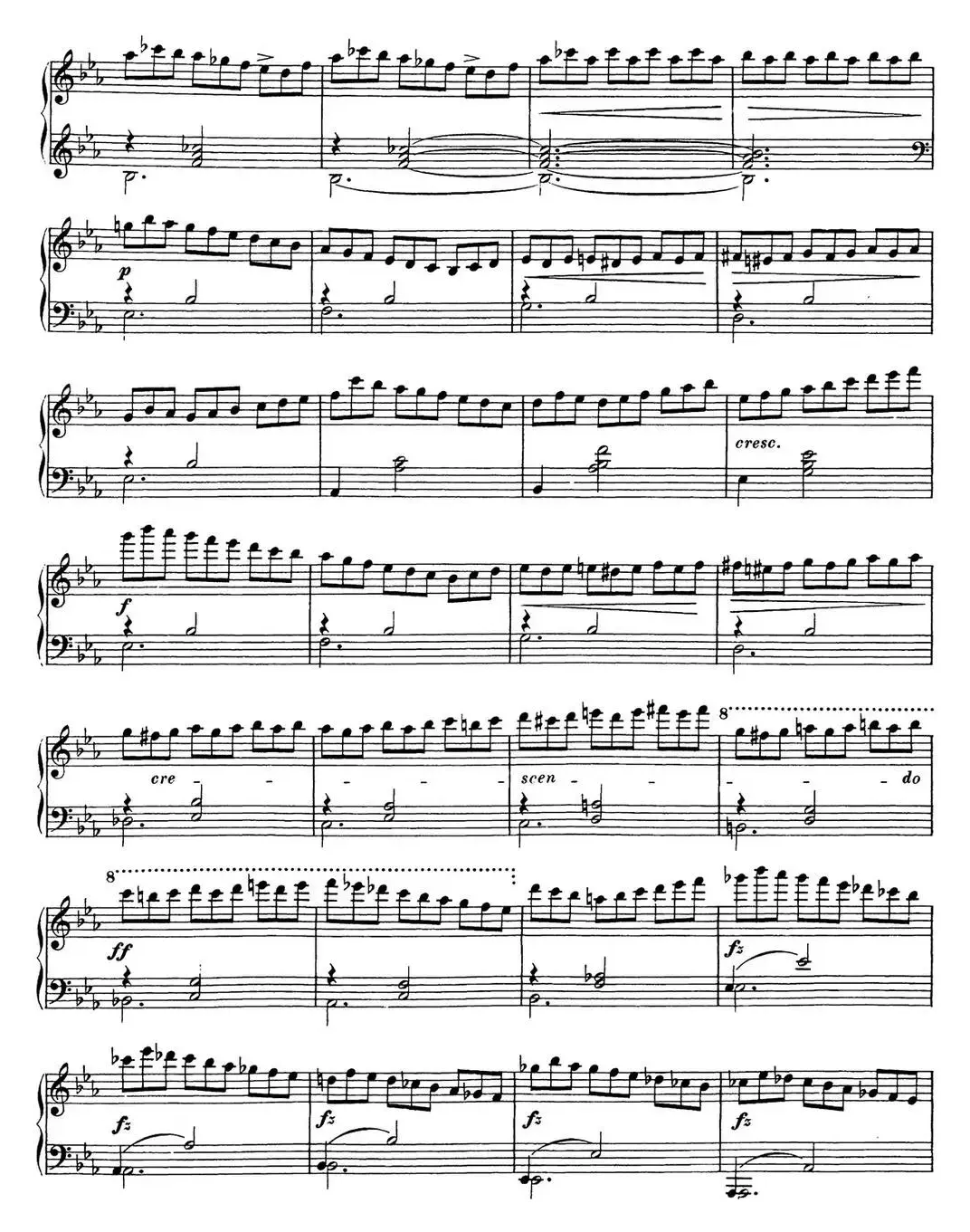 舒伯特降E大调即兴曲D.899，Op.90（NO.2）