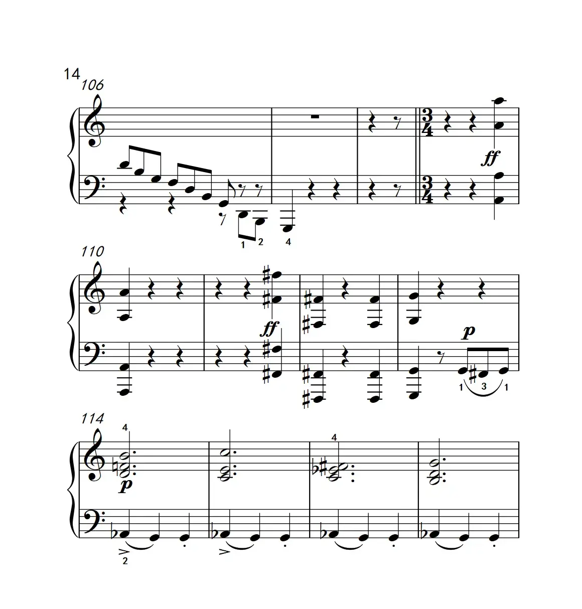 奏鸣曲 Opus 2 Nr.3 第三乐章（贝多芬奏鸣曲集 1）