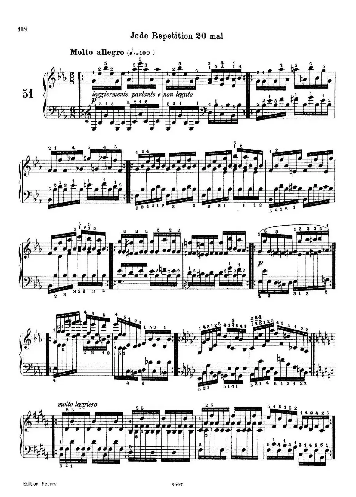 School of the Virtuoso Op.365（60首钢琴高级练习曲·51）