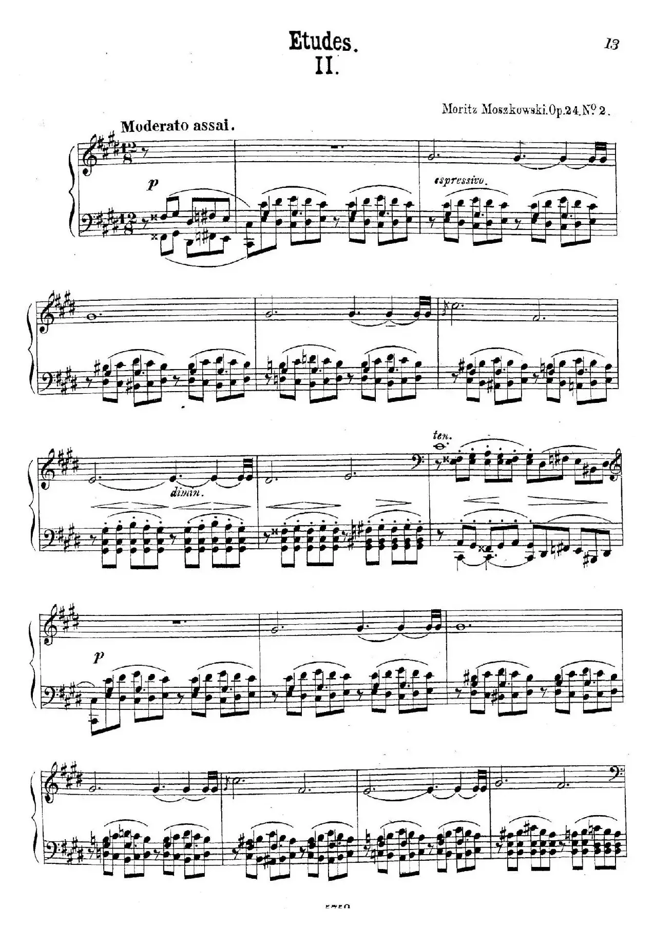 3首音乐会练习曲（Three Concert Etudes Op.24）（Ⅱ）