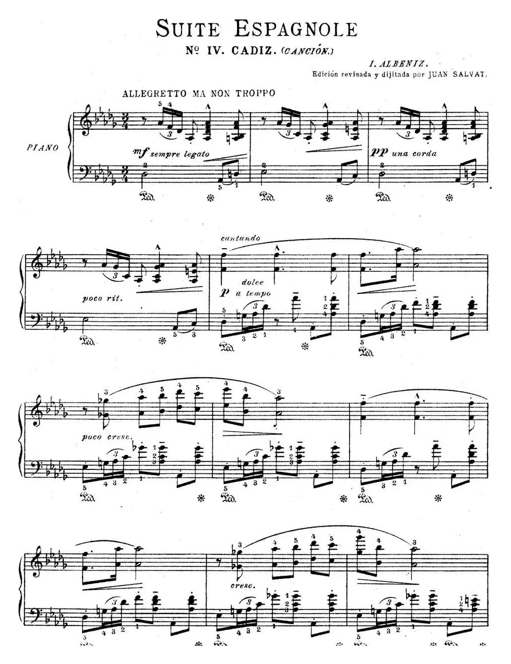 Suite Espanola Op.47（西班牙组曲·Ⅳ）