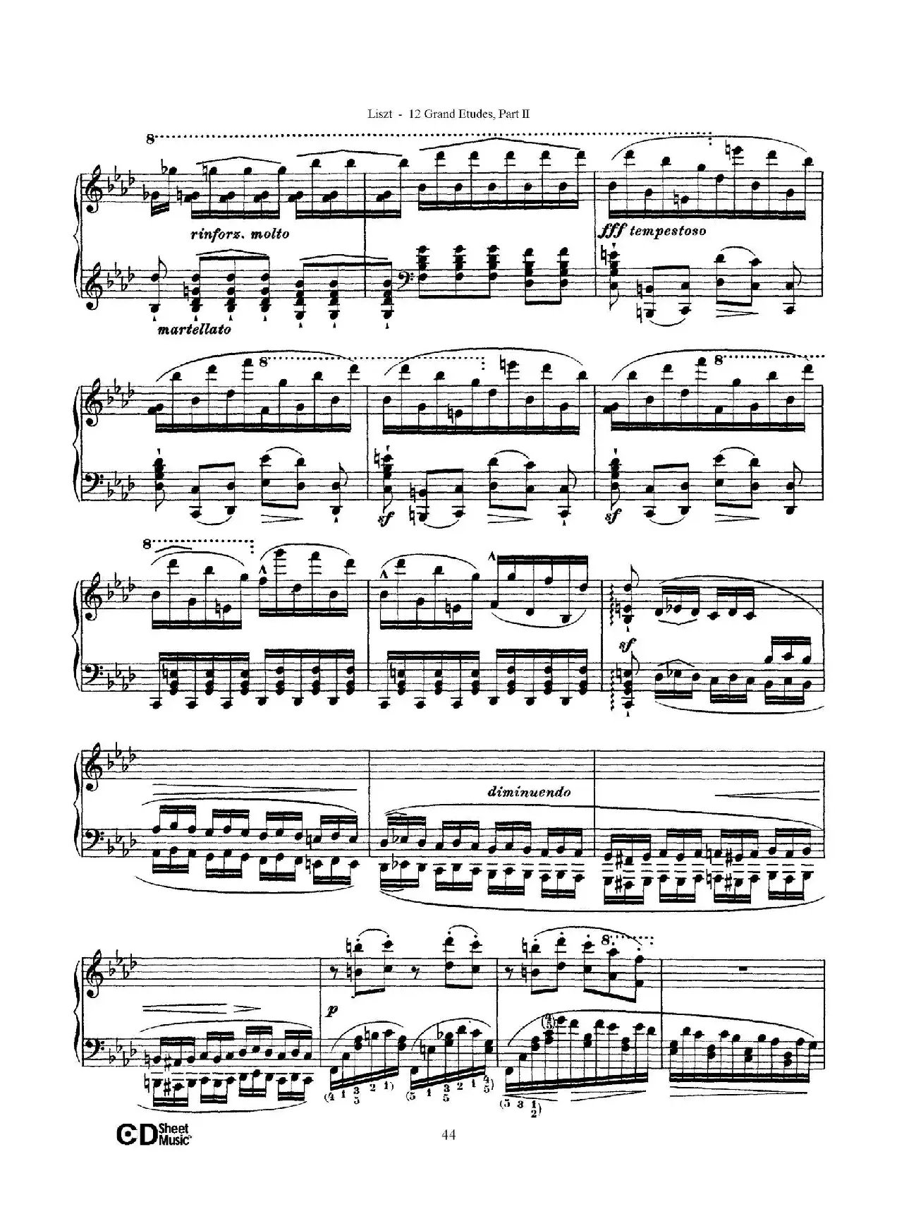 12 Grand Etudes S.137（12首华丽的练习曲·10）