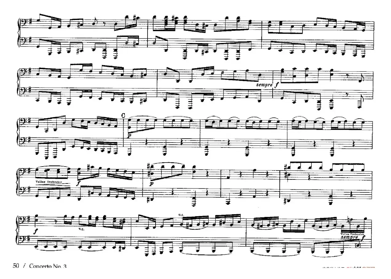 Brandenburg Concerto No.3 in G Major BWV.1048（G大调第三勃兰登堡协奏曲·四手联弹版）