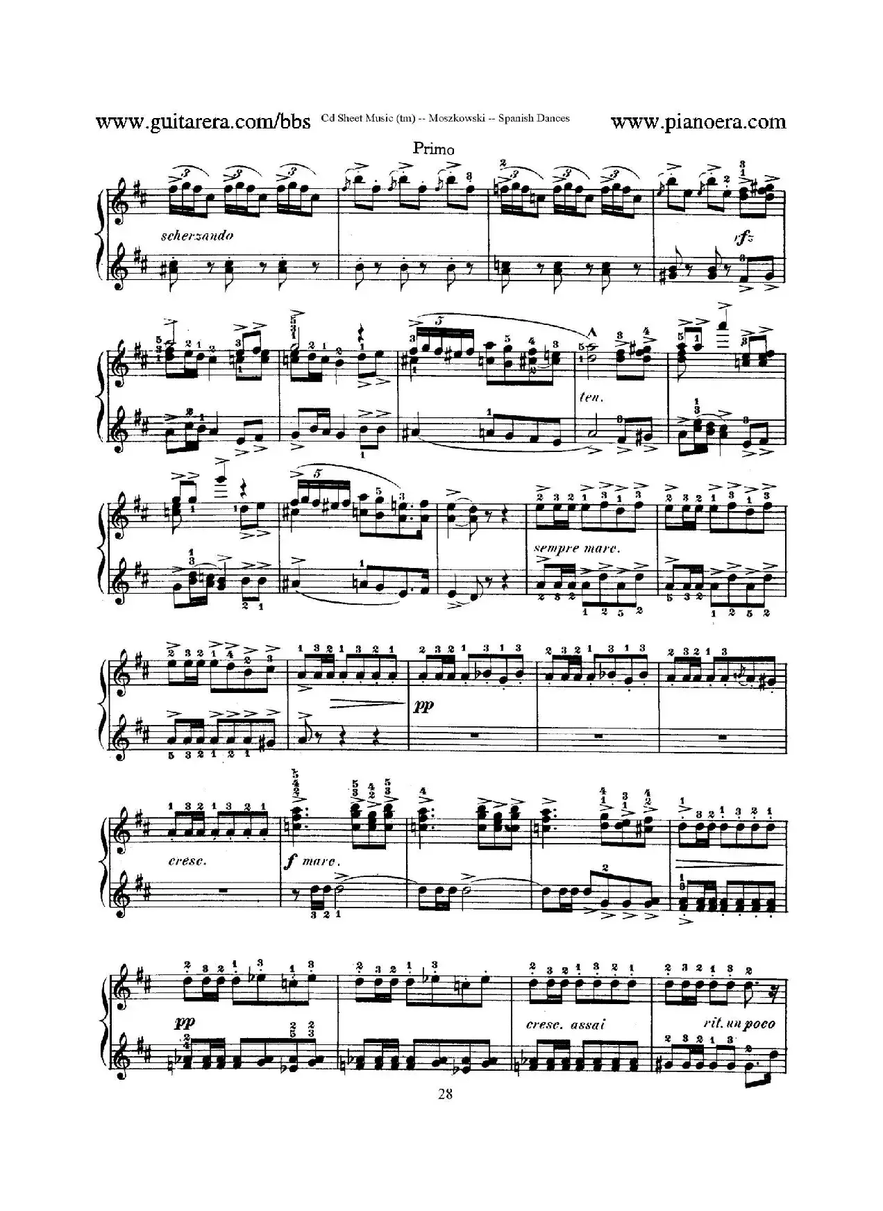 Spanish Dances Op.12（西班牙舞曲·四手联弹版）