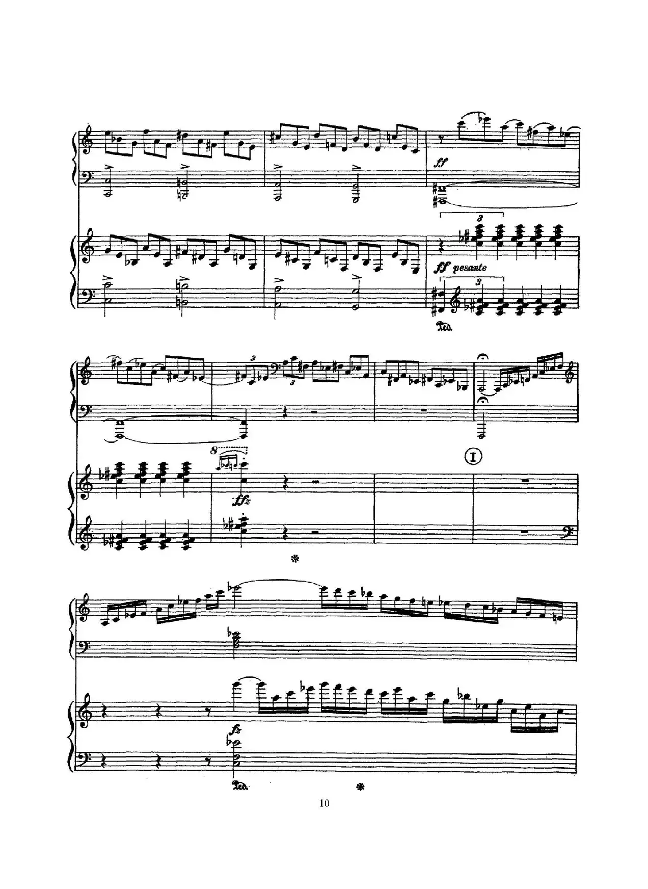 根据21首钢琴奏鸣曲改编的双钢琴版钢琴奏鸣曲四首（第一首）