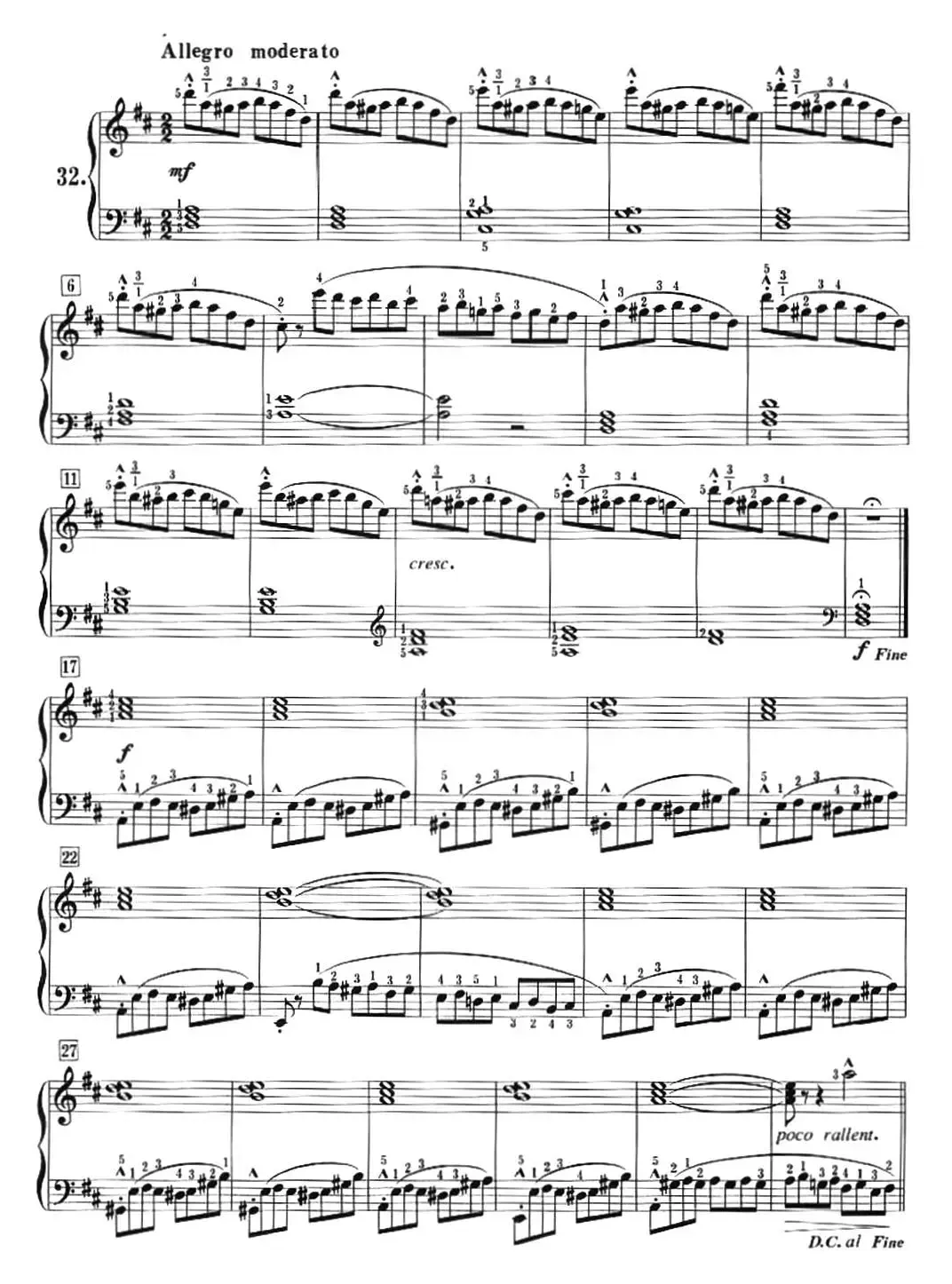 50首莱蒙钢琴练习曲 作品37（NO.32）