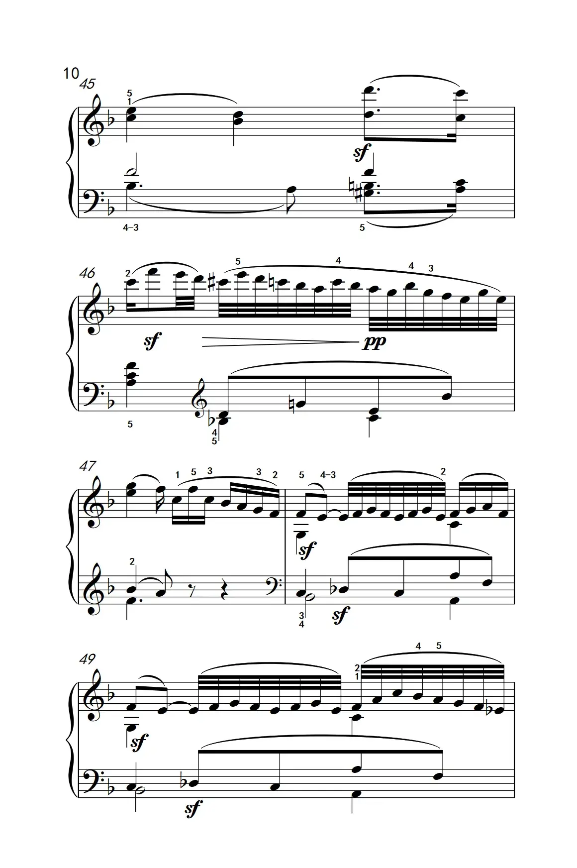 奏鸣曲 Opus 2 Nr.1 第二乐章（贝多芬奏鸣曲集 1）