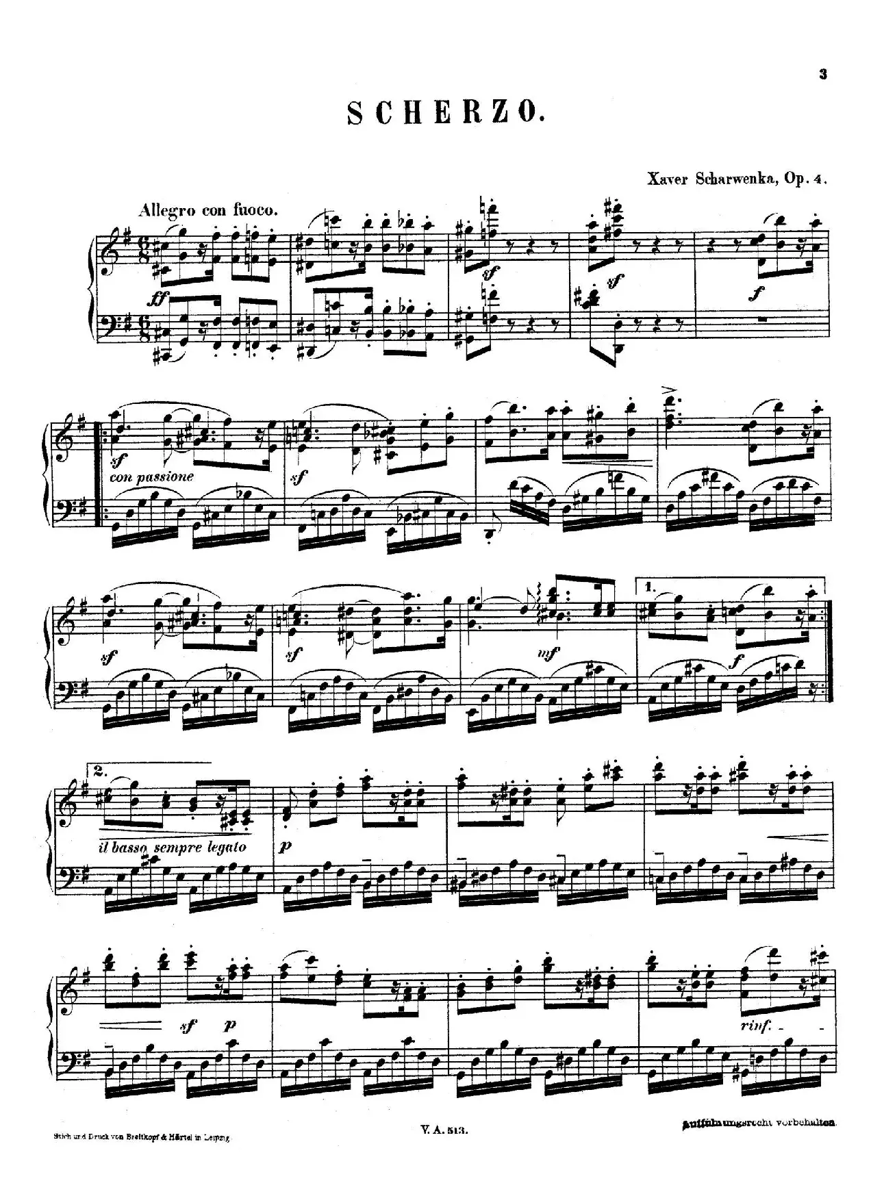 Scherzo in G Major Op.4（G大调谐谑曲）