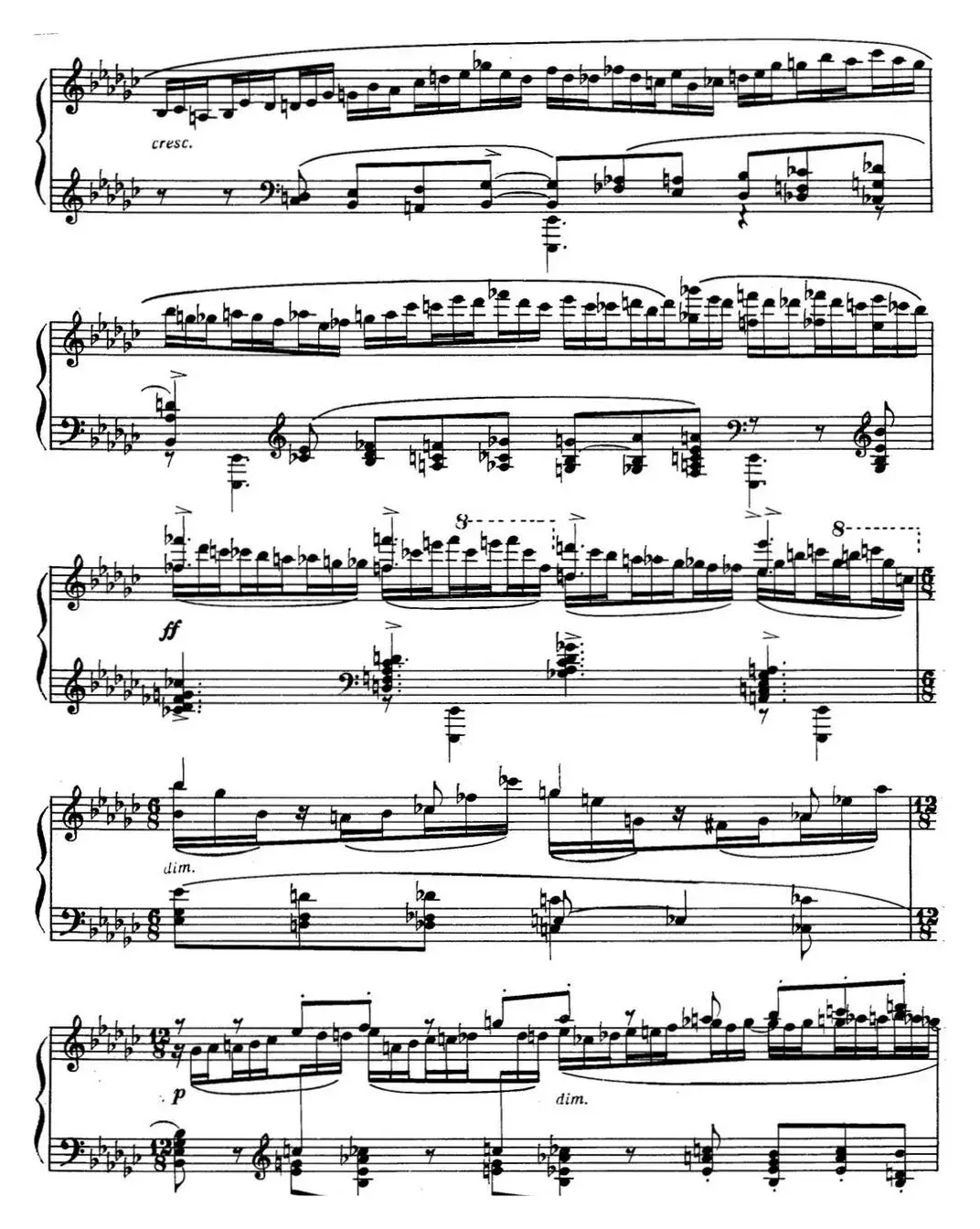 拉赫玛尼诺夫 音画练习曲5或6 Etudes tableaux Op.33 No.5