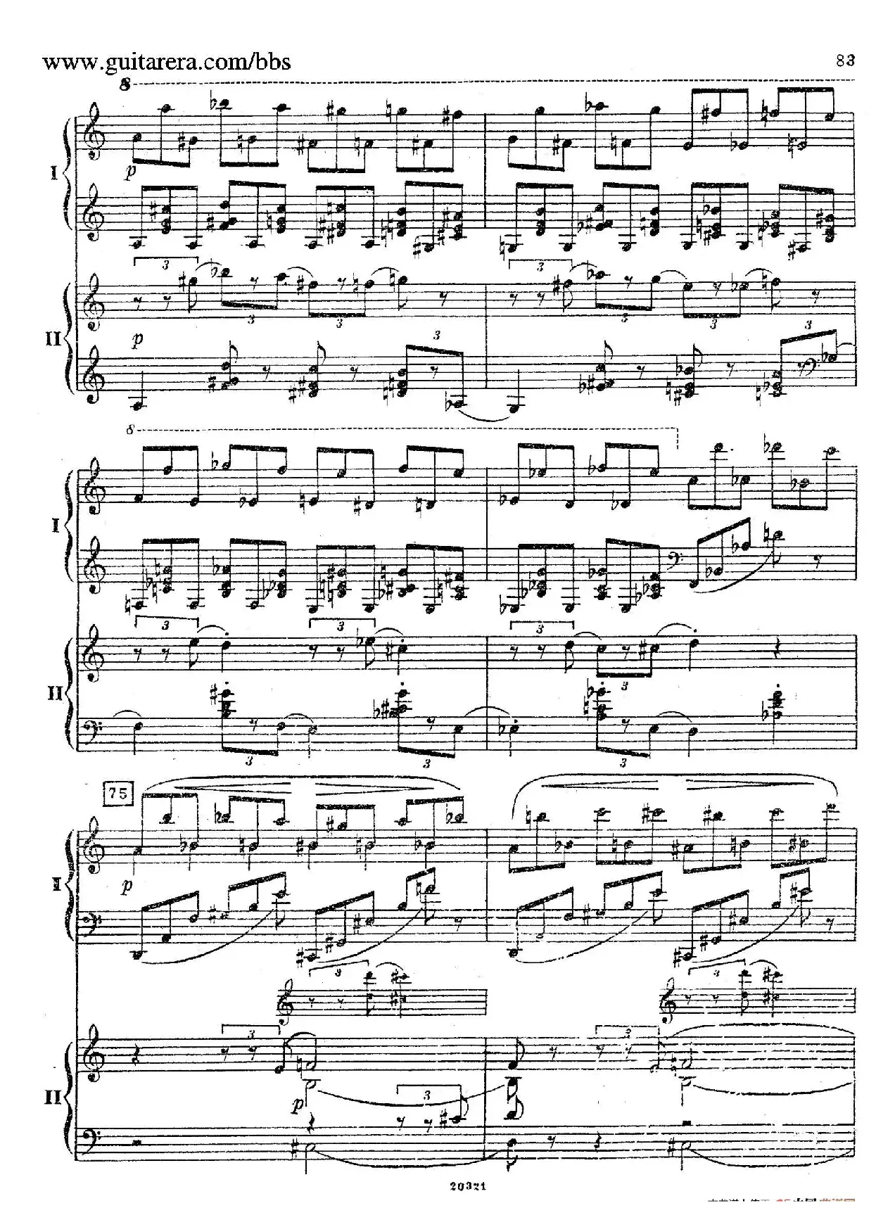 Rhapsody On A Theme Of Paganini Op.43（帕格尼尼主题狂想曲·双钢琴）（P61——87）