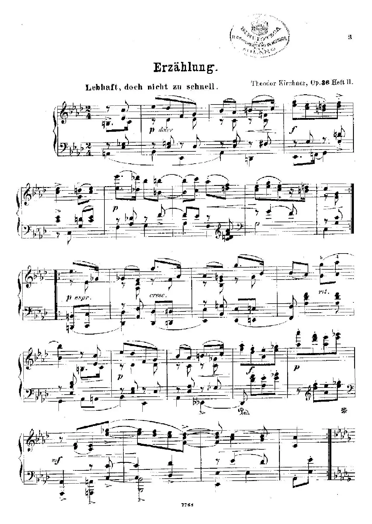 Phantasien Am Clavier Op.36（幻想曲集·第四首）