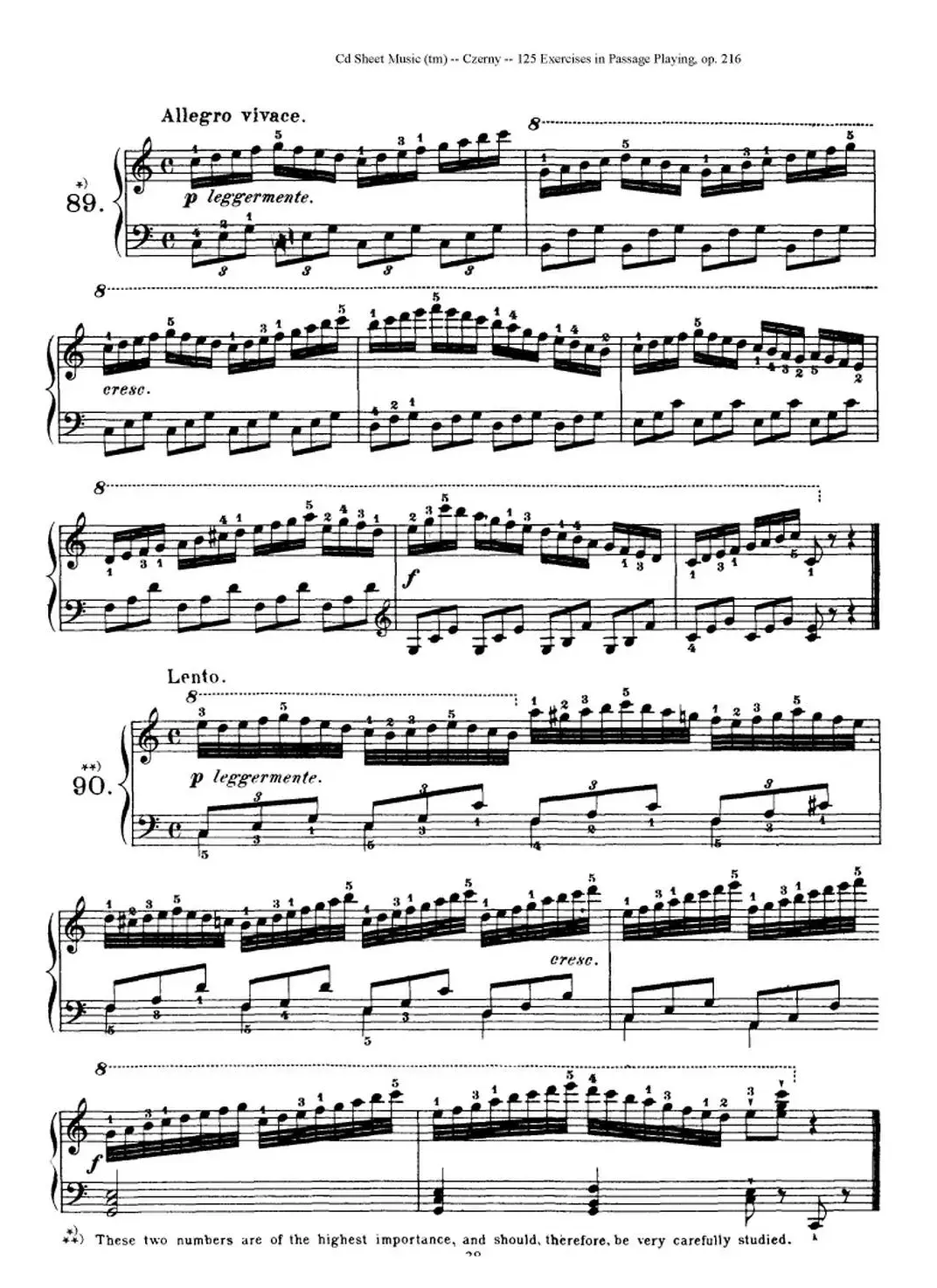 125 Exercises in Passage Playing Op.261（车尔尼125首钢琴短乐句练习曲（79——94）