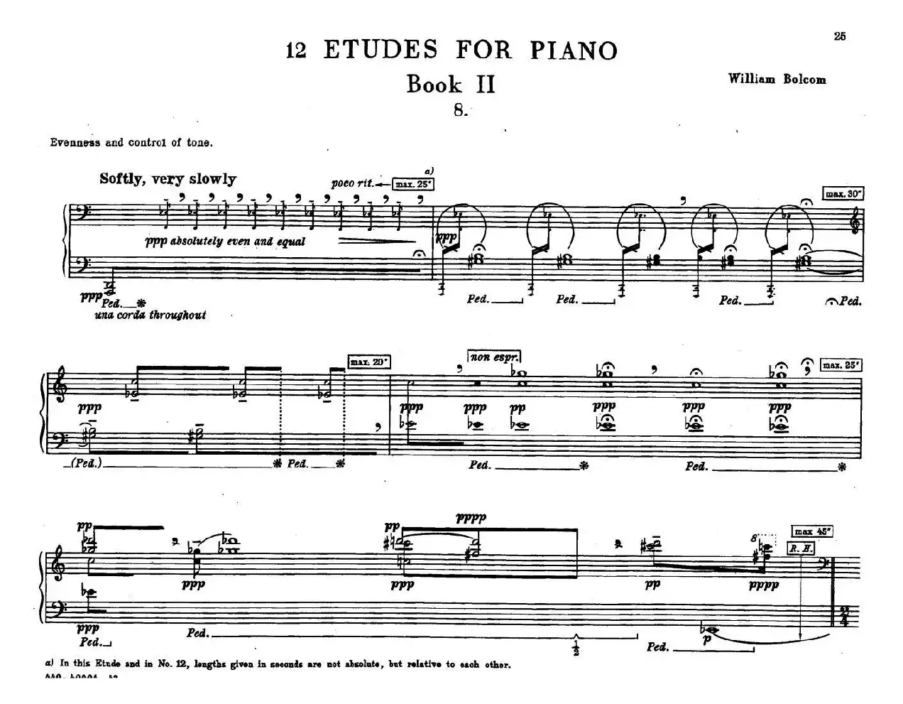 12 Etudes for Piano（博尔科姆12首钢琴练习曲·8）