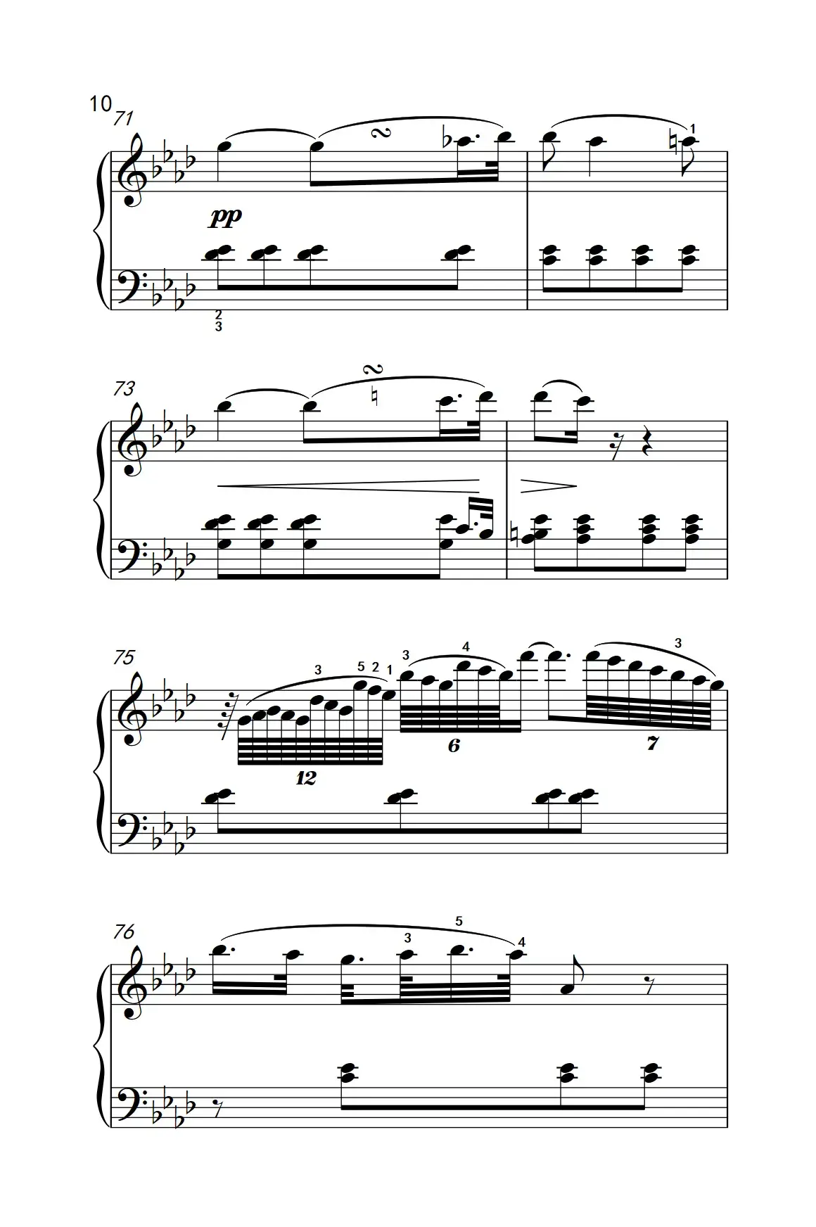 奏鸣曲 Opus 10 Nr.1 第二乐章（贝多芬奏鸣曲集 2）