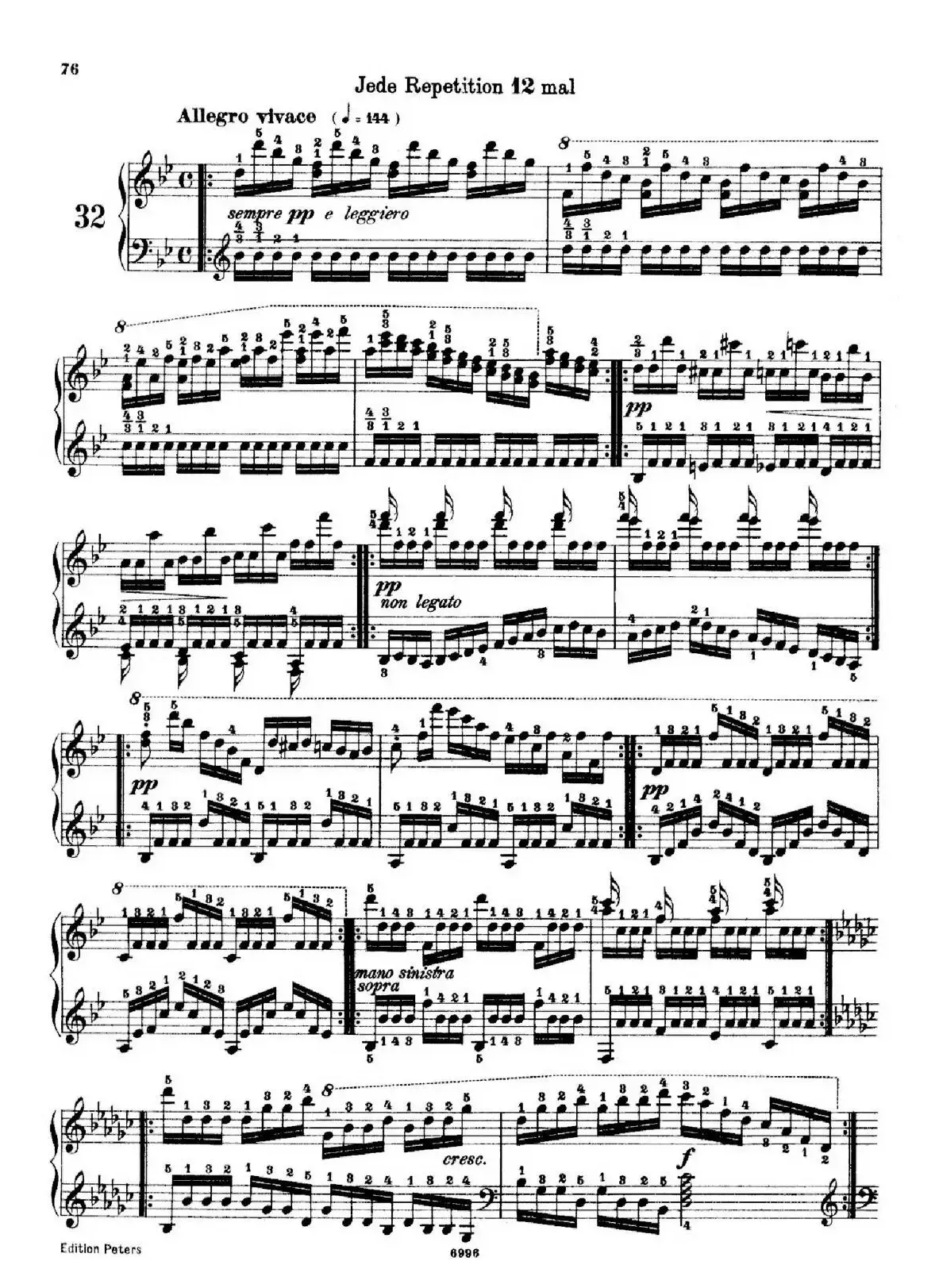 School of the Virtuoso Op.365（60首钢琴高级练习曲·32）