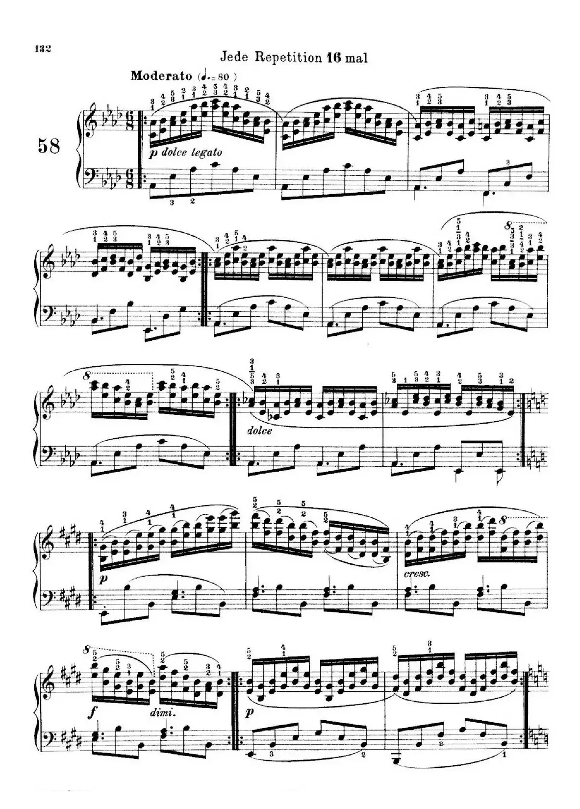 School of the Virtuoso Op.365（60首钢琴高级练习曲·58）