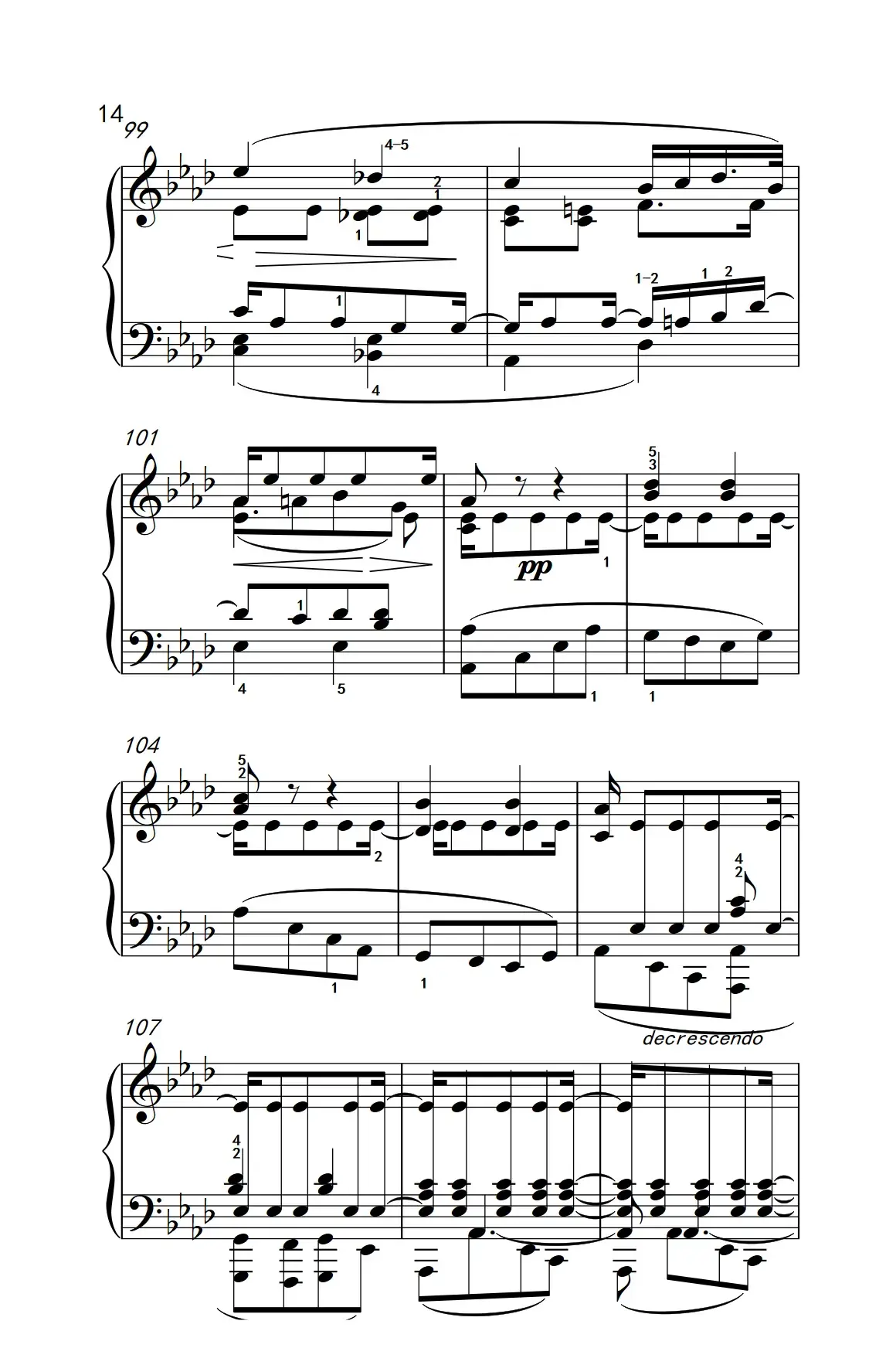 奏鸣曲 Opus 10 Nr.1 第二乐章（贝多芬奏鸣曲集 2）