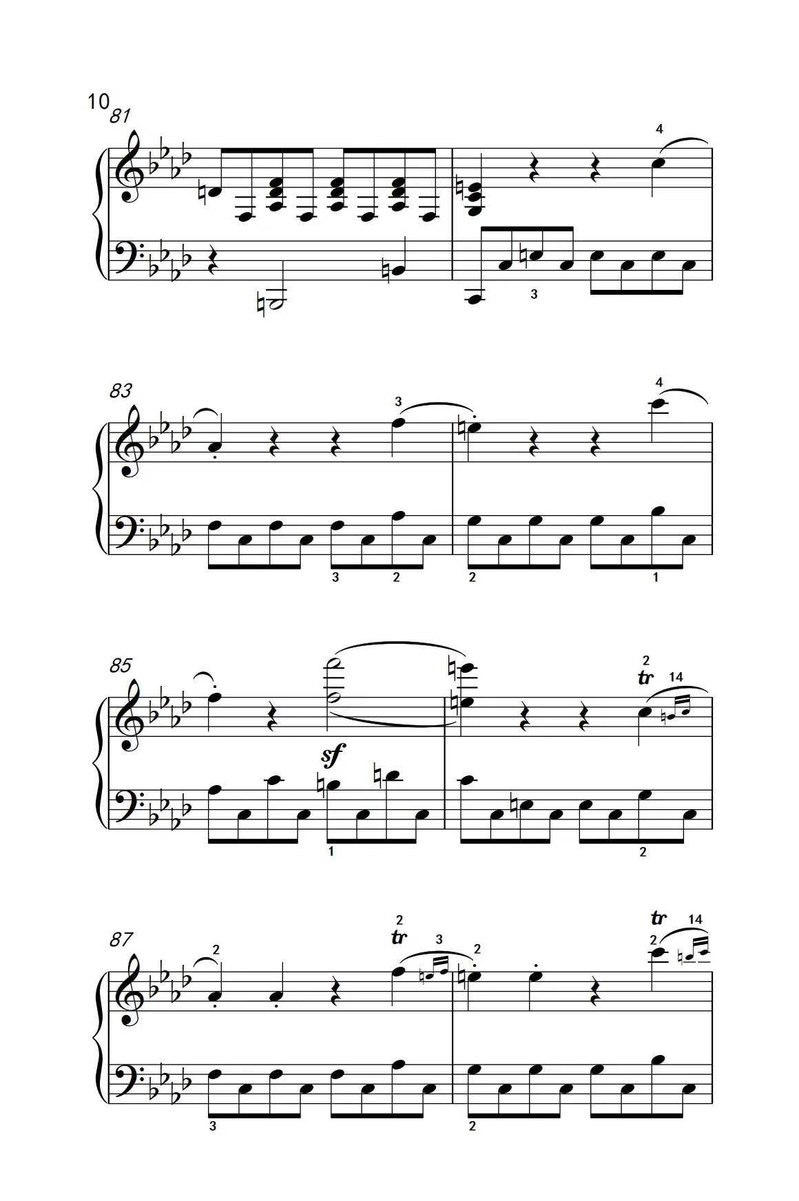 奏鸣曲 Opus 2 Nr.1 第一乐章（贝多芬奏鸣曲集 1）