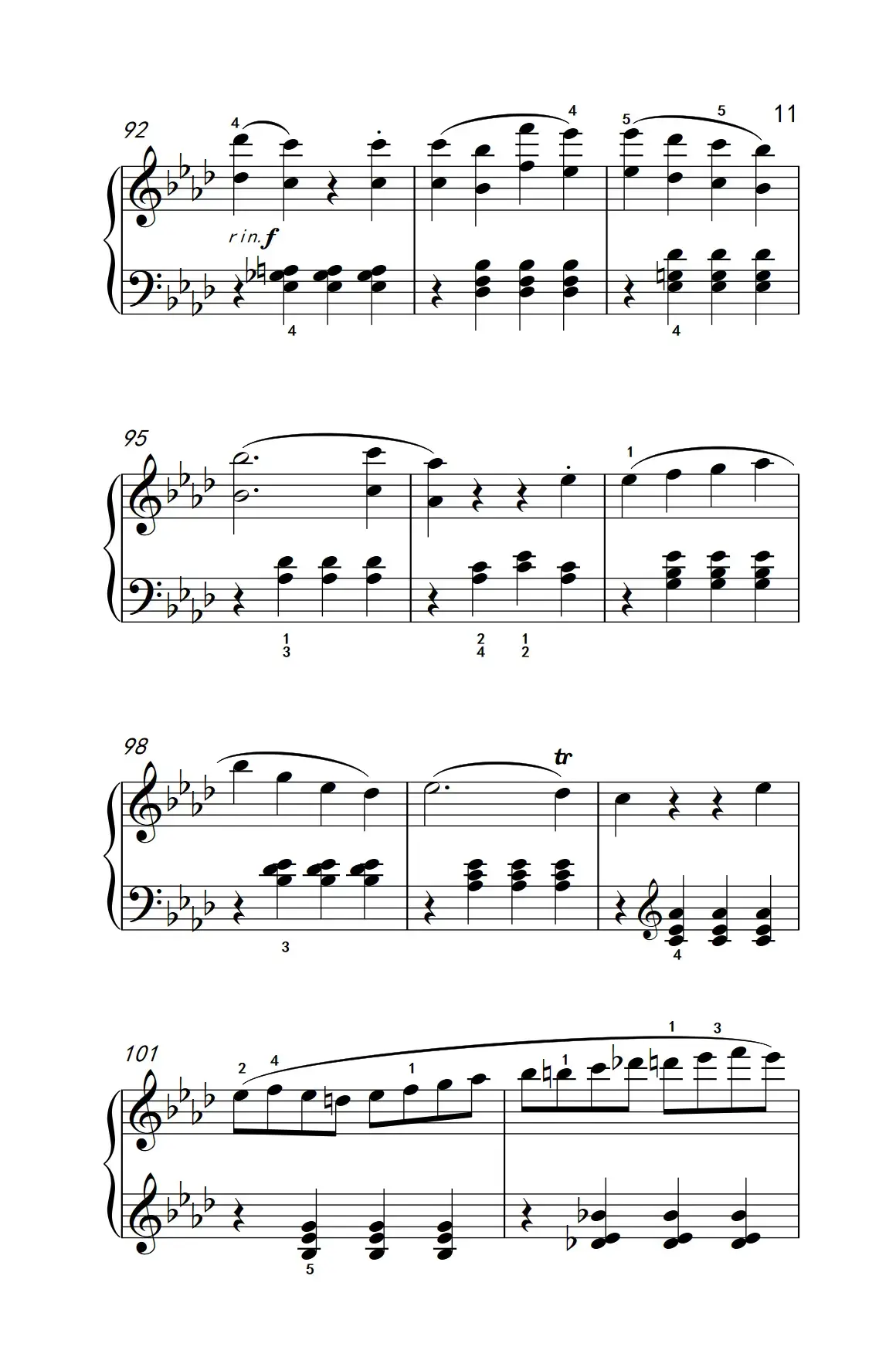 奏鸣曲 Opus 2 Nr.1 第四乐章（贝多芬奏鸣曲集 1）