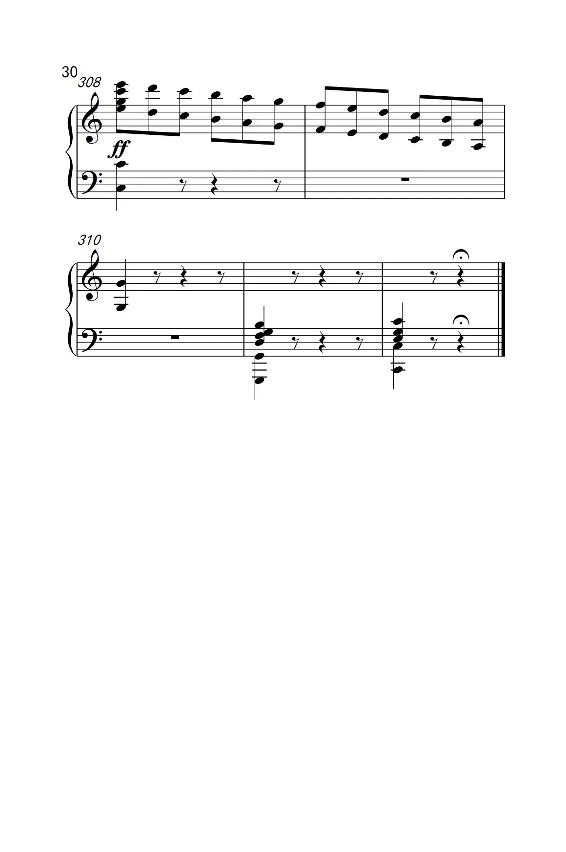 奏鸣曲 Opus 2 Nr.3 第四乐章（贝多芬奏鸣曲集 1）