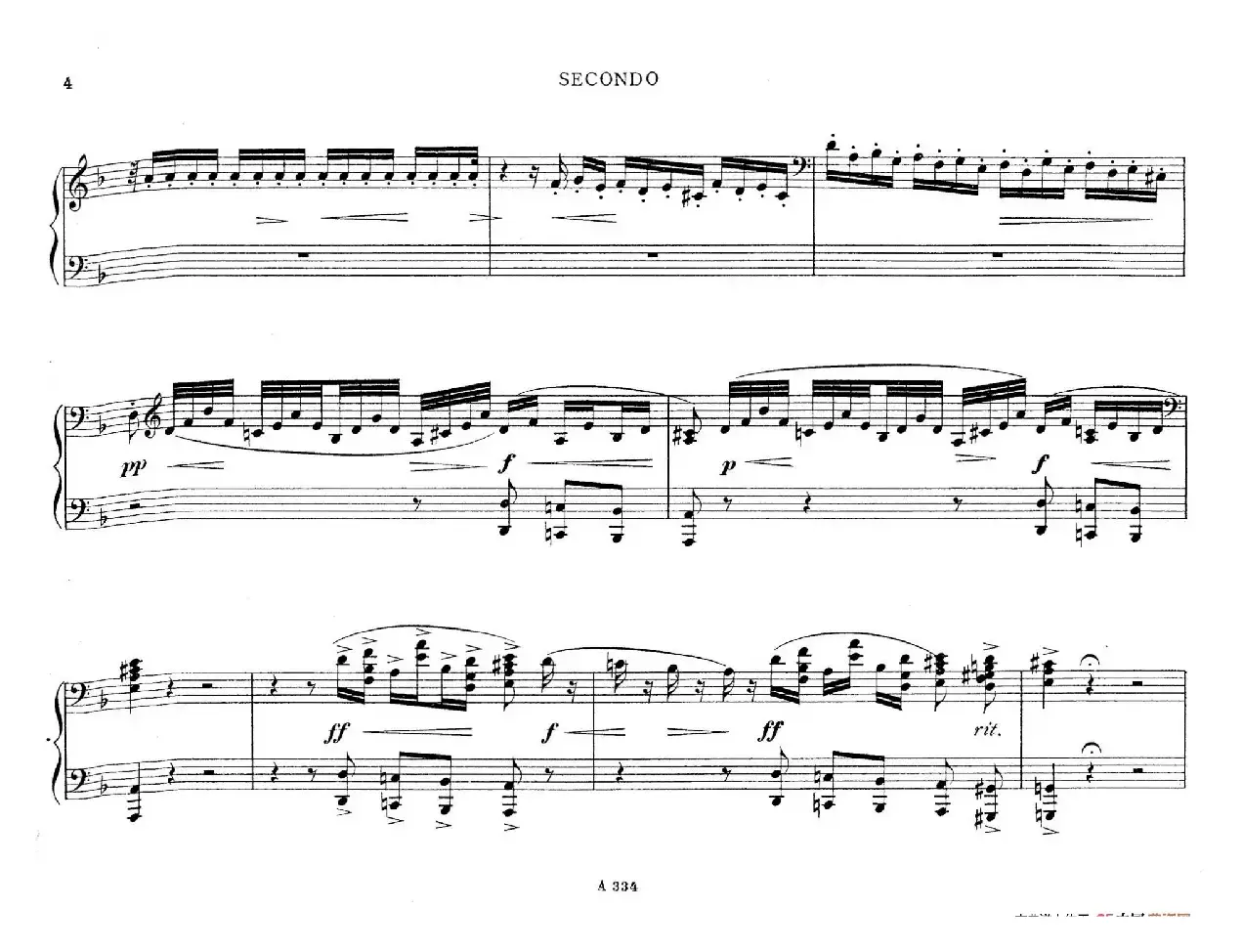 d小调托卡塔与赋格（BWV 565·雷格改编钢琴四手联弹版）