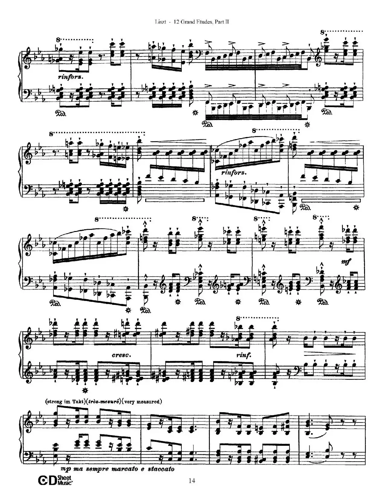 12 Grand Etudes S.137（12首华丽的练习曲·8）